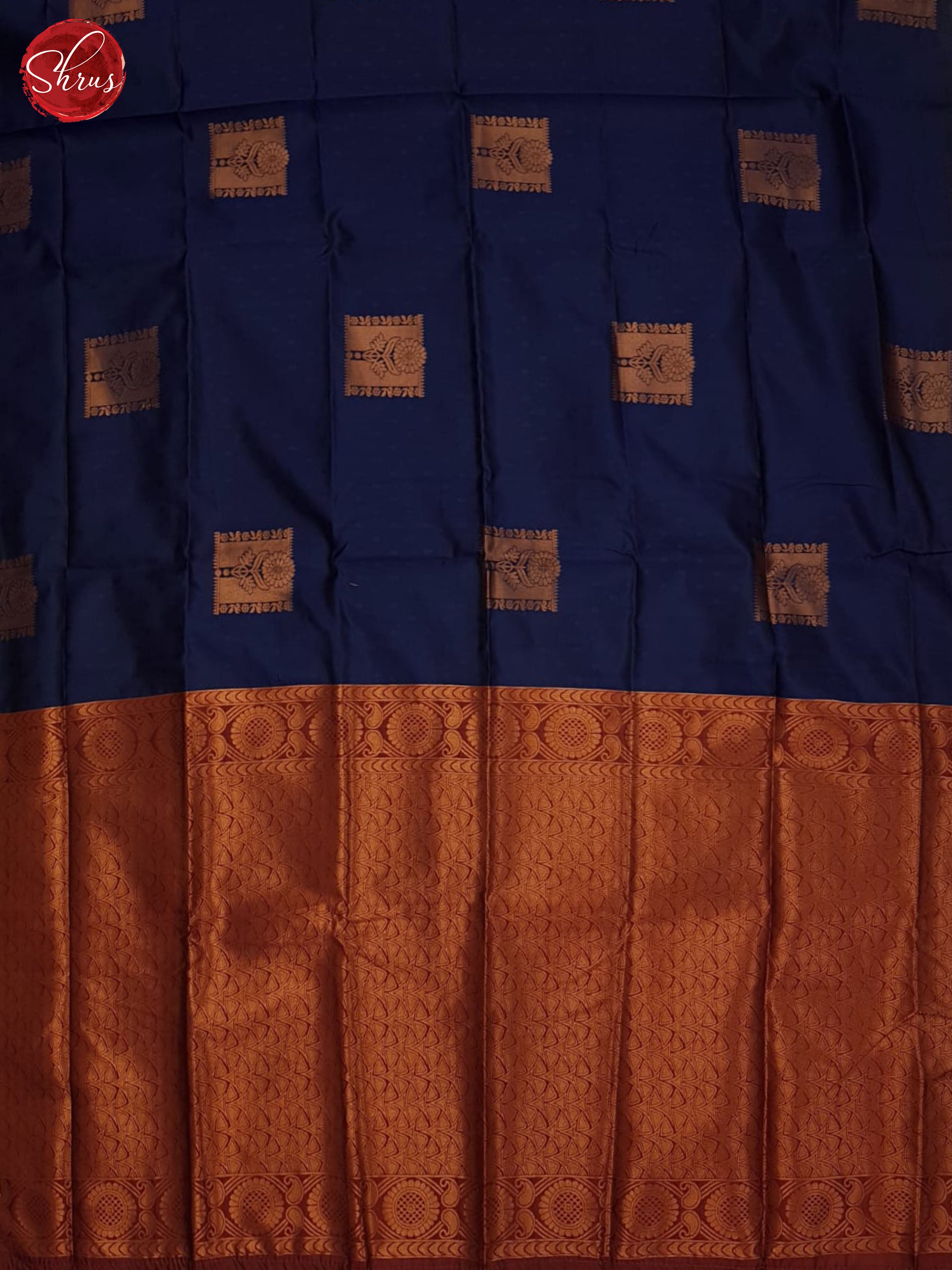Blue And Araku Maroon-Semi soft silk saree - Shop on ShrusEternity.com