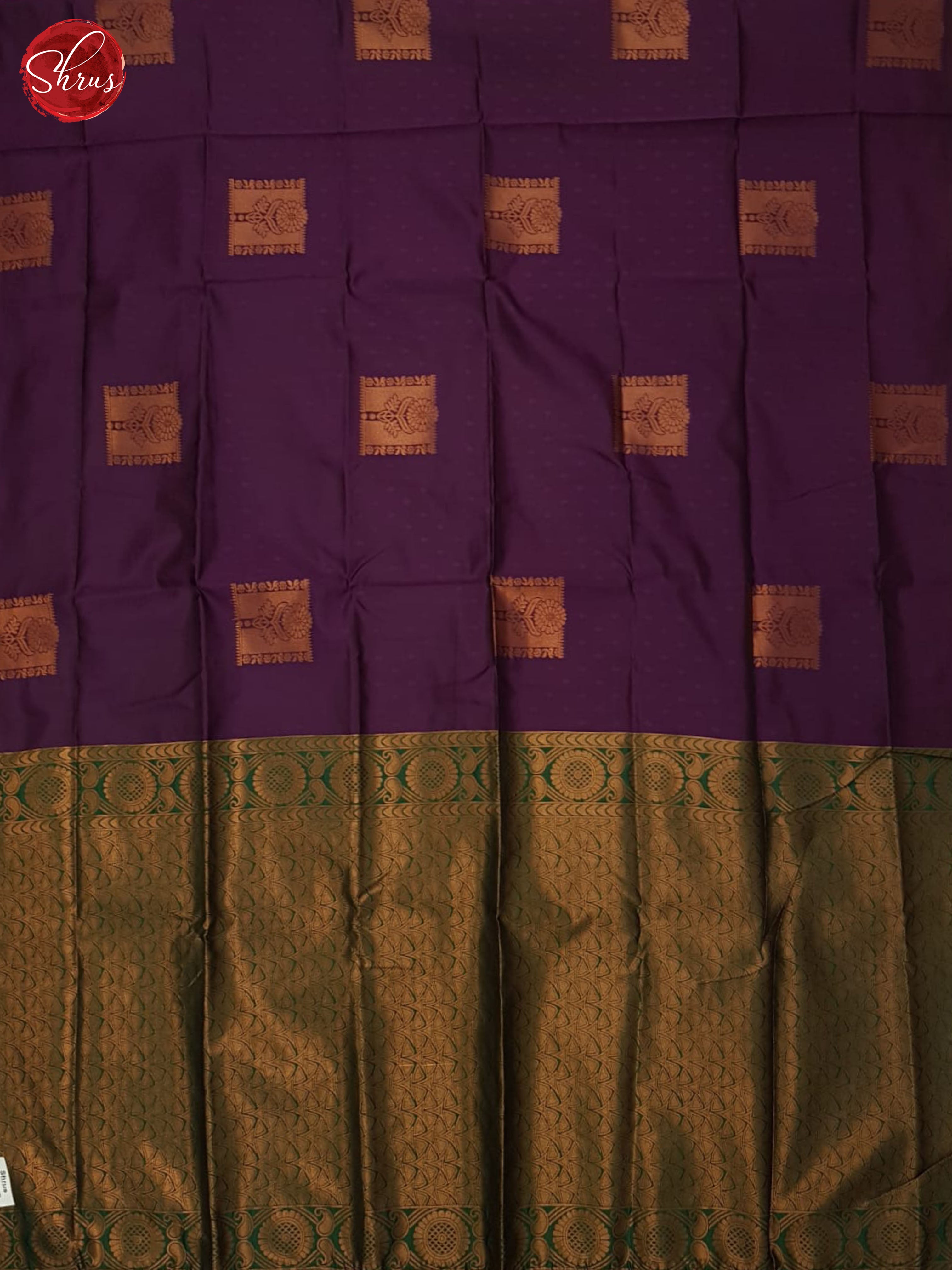 Purple and Green - Semi Softsilk Saree - Shop on ShrusEternity.com