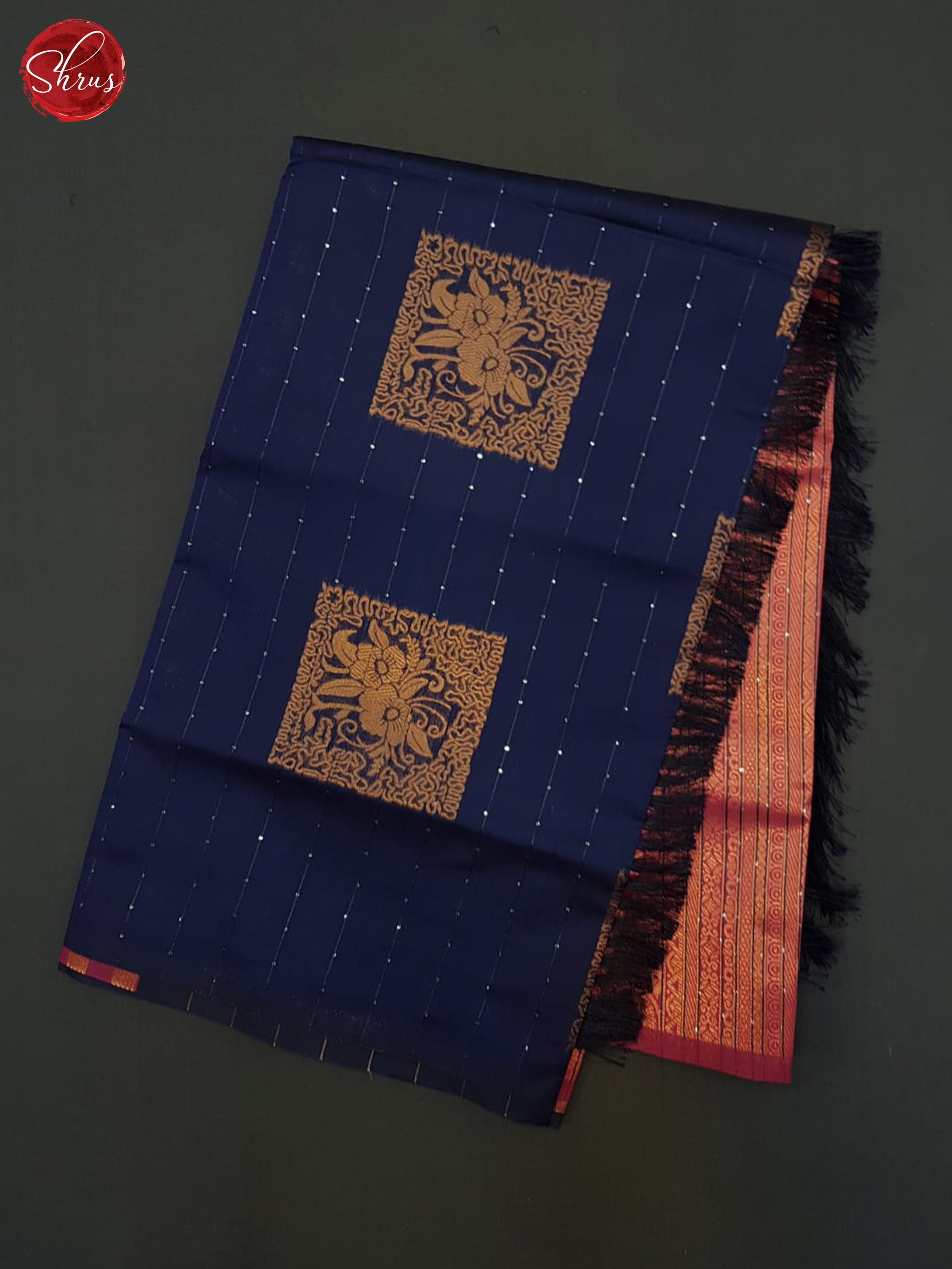 Blue & Pink- Semi Softsilk Saree - Shop on ShrusEternity.com