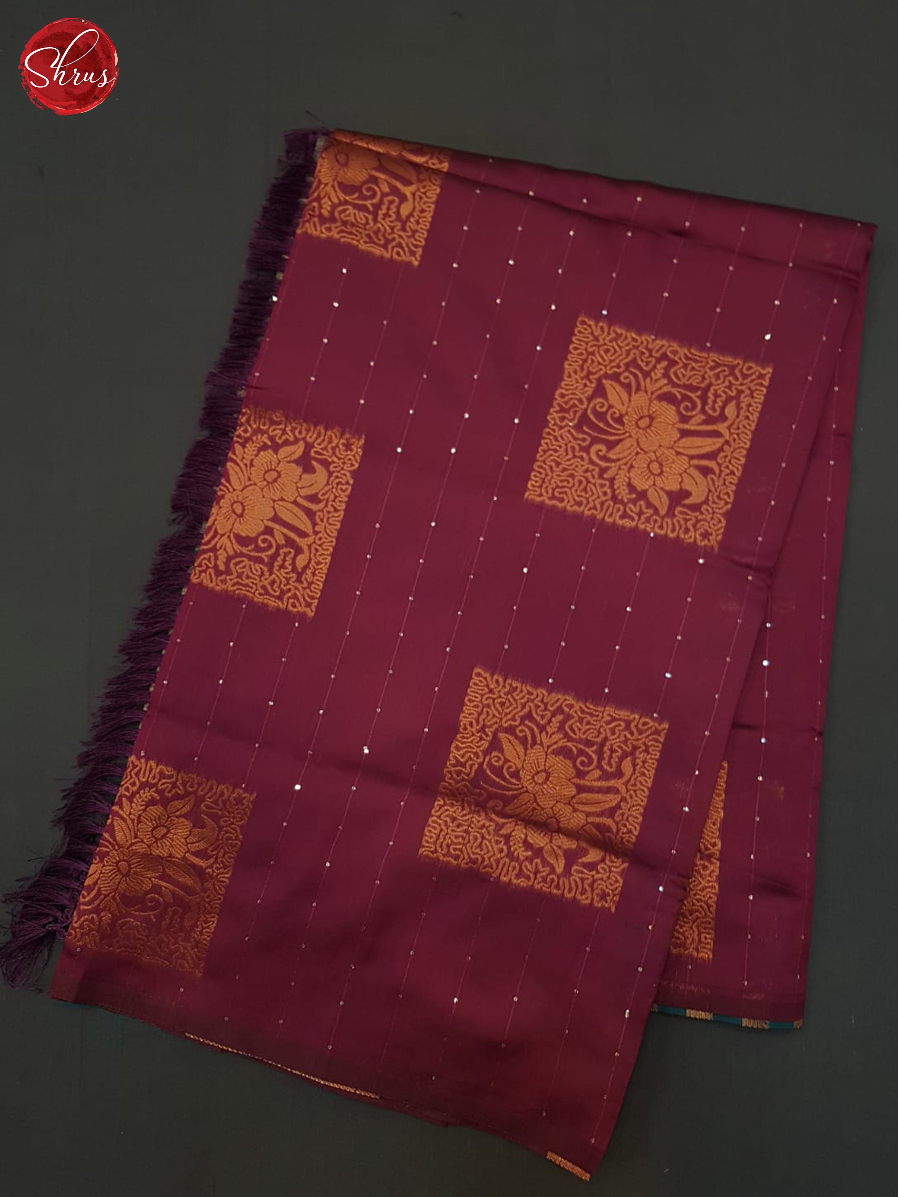 Maroon & Green - Semi Soft Silk Saree - Shop on ShrusEternity.com