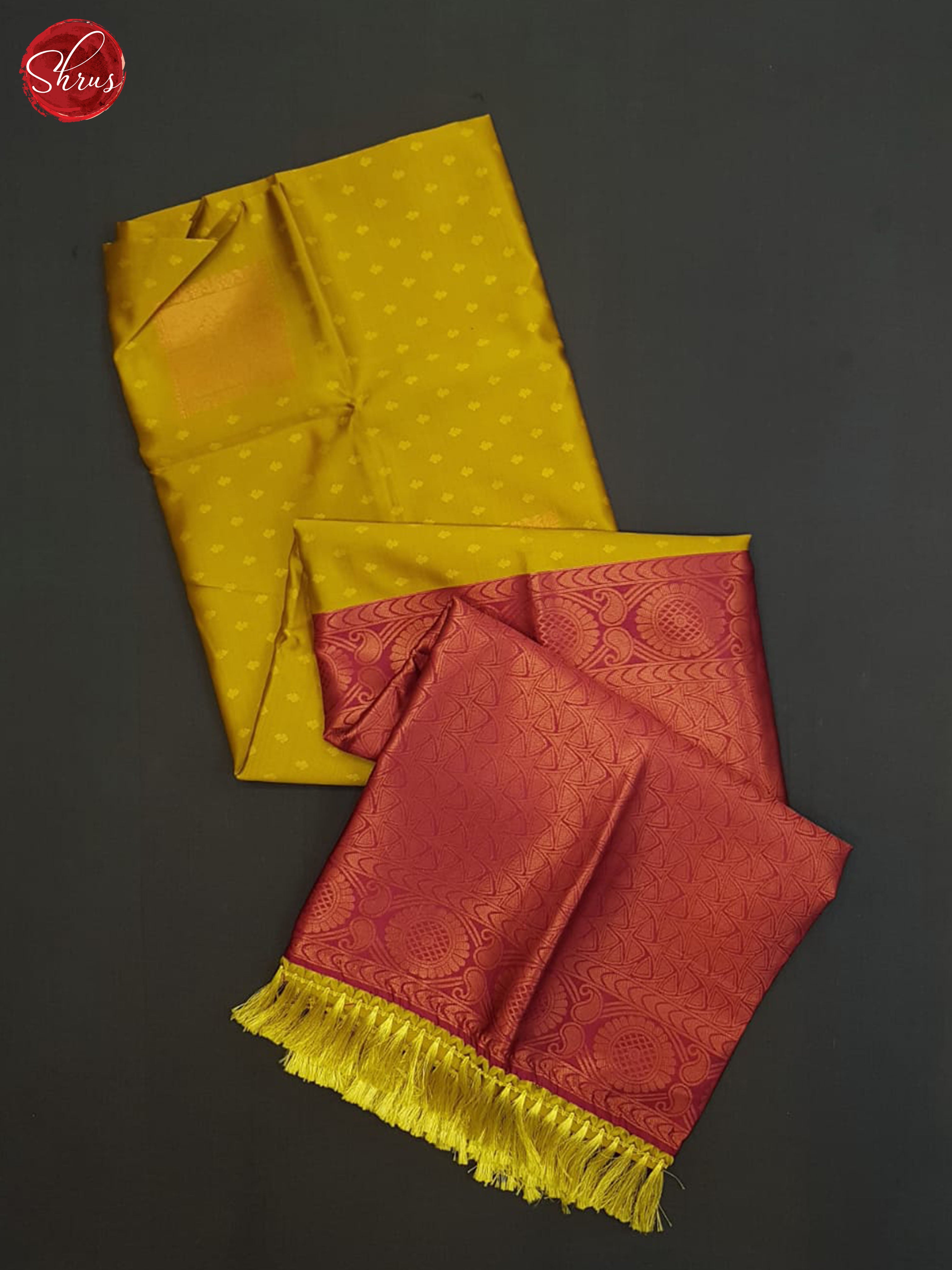 Mustard And Pink-Semi soft silk saree - Shop on ShrusEternity.com