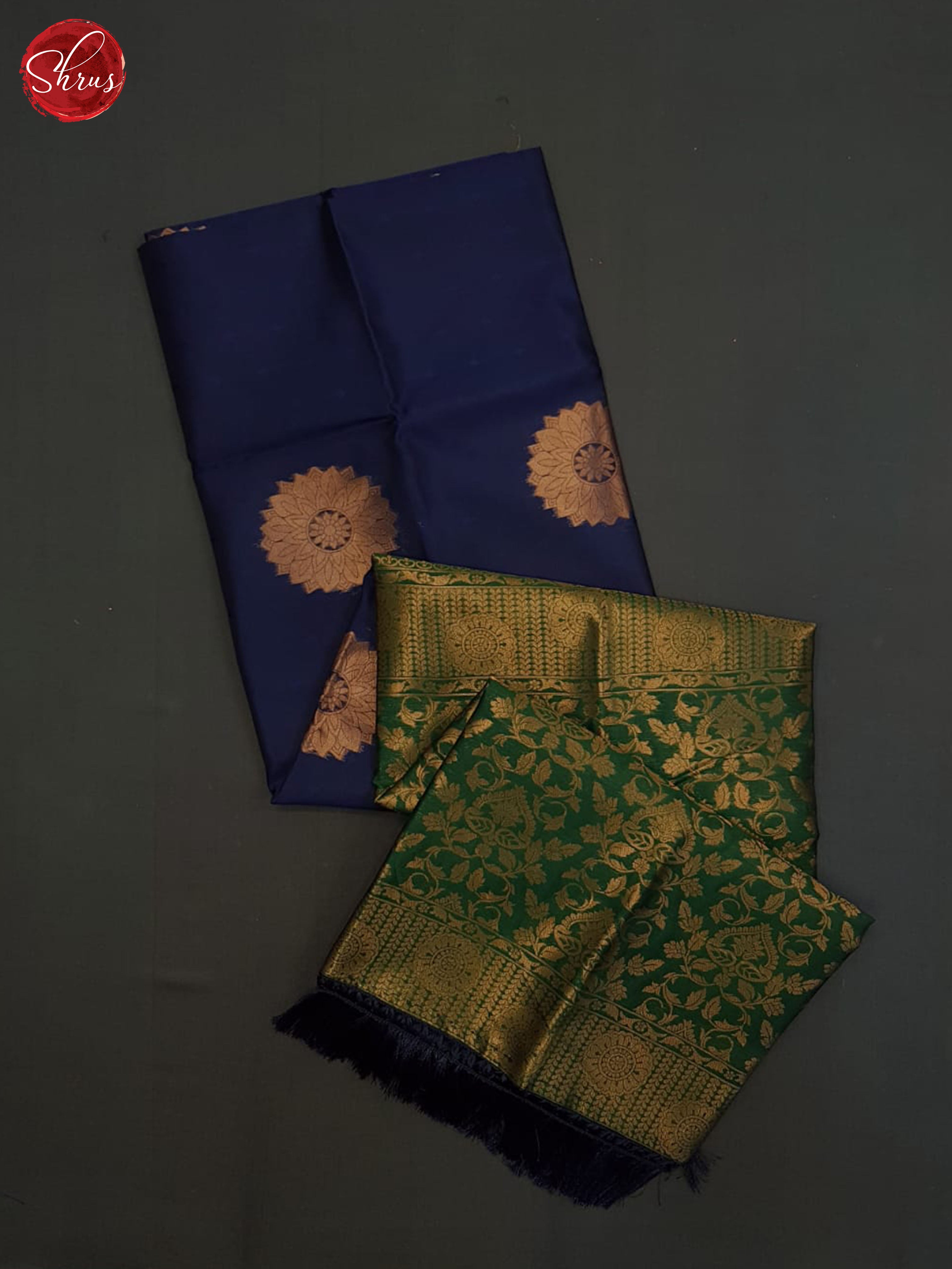 Blue And Green-Semi soft silk saree - Shop on ShrusEternity.com