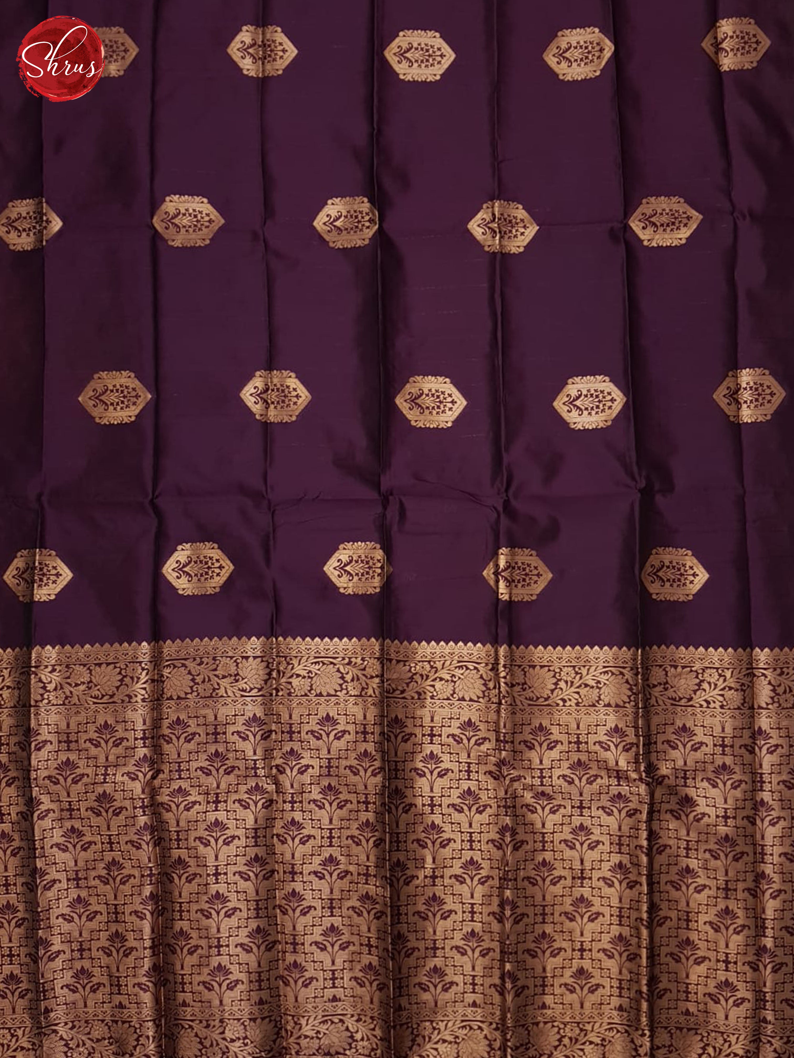 Wine(single tone)-Semi soft silk saree - Shop on ShrusEternity.com