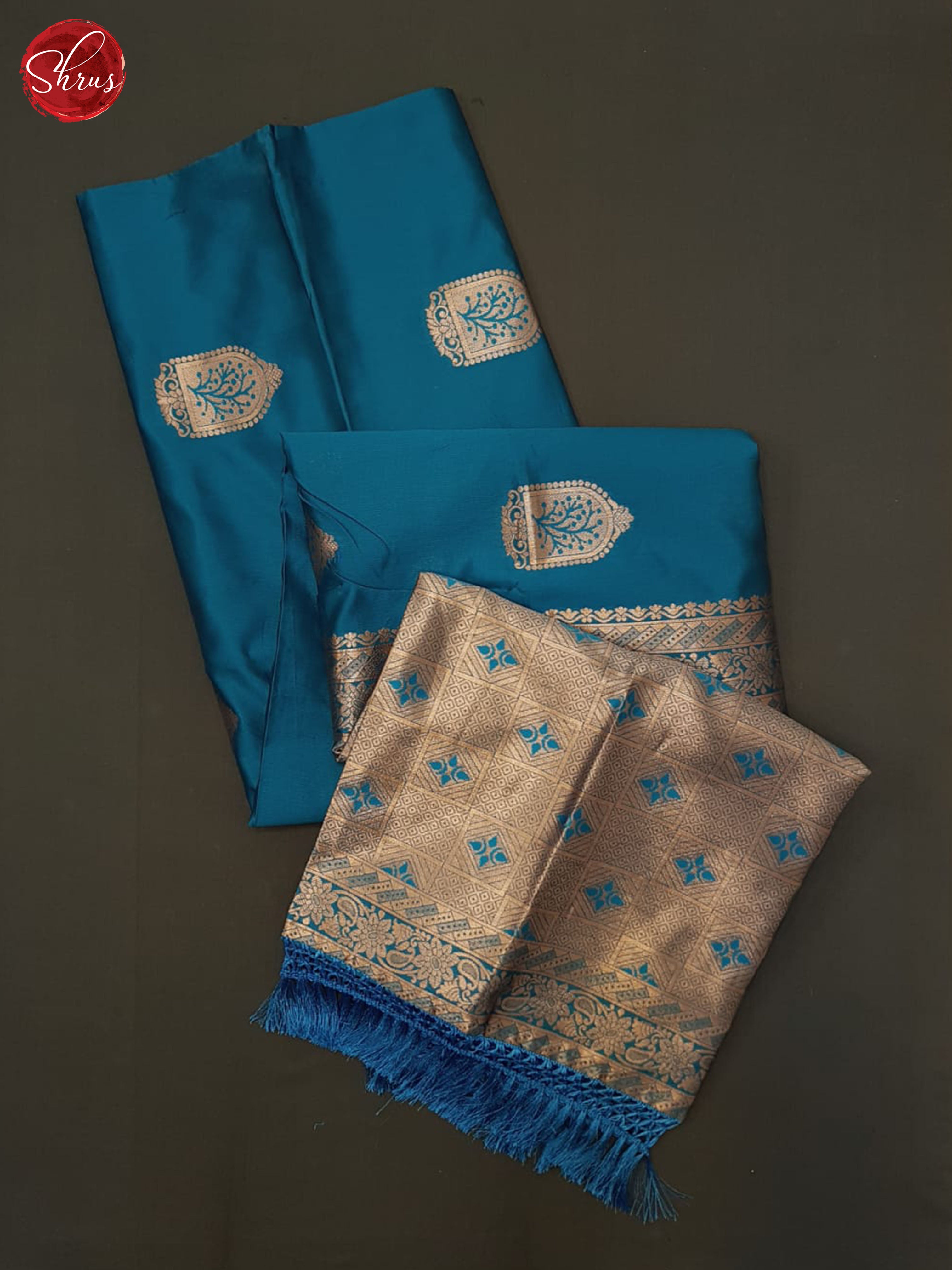 Blue(single tone)- Semi soft silk saree - Shop on ShrusEternity.com