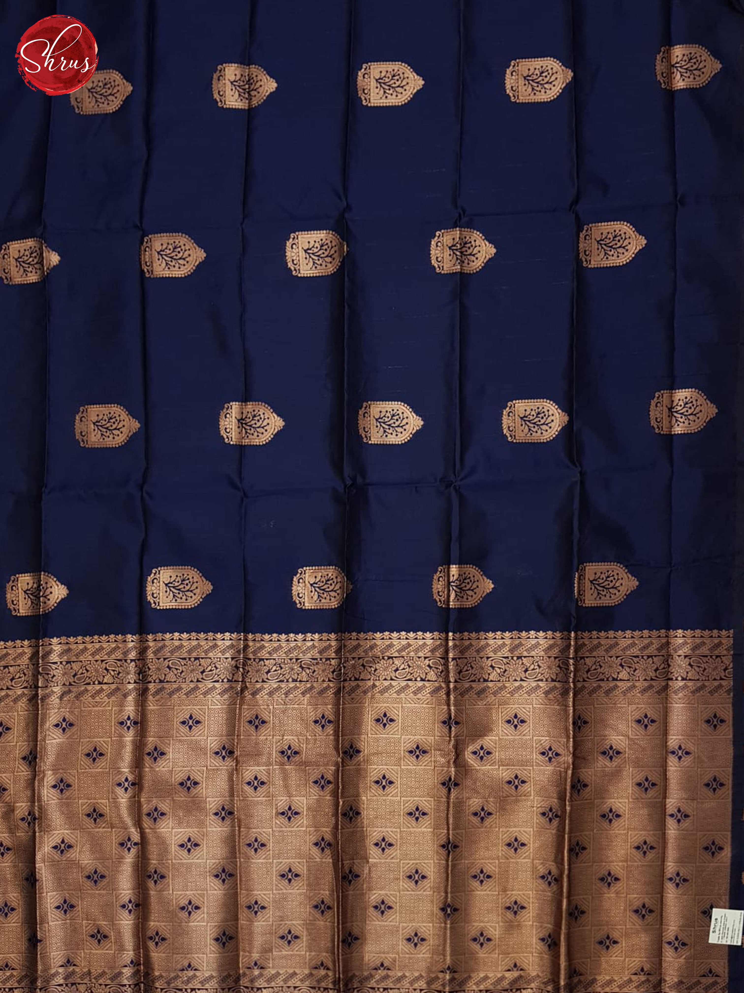 Blue(single tone ) - Semi soft silk saree - Shop on ShrusEternity.com