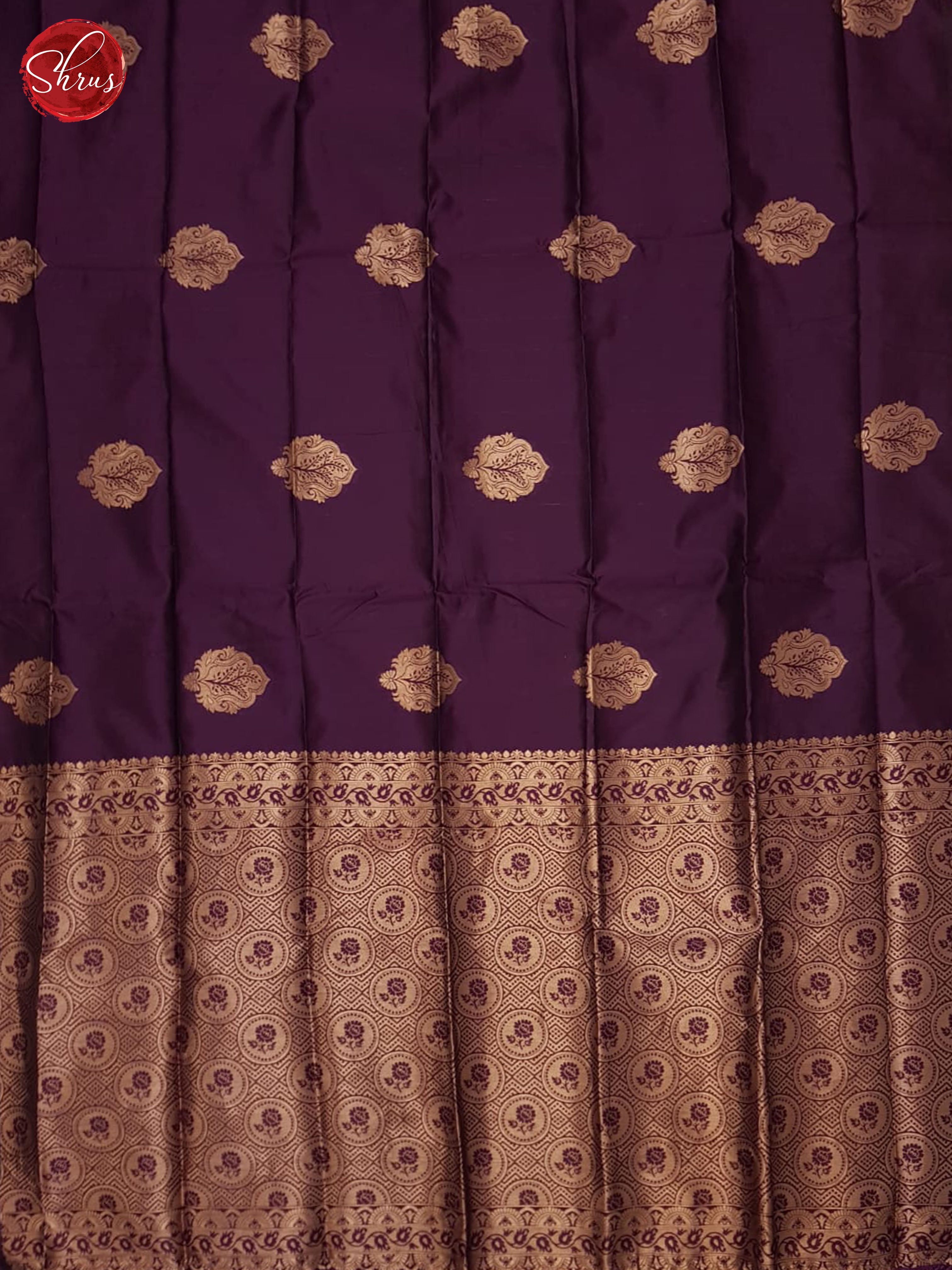 wine(Single tone)- Semi Softsilk Saree - Shop on ShrusEternity.com