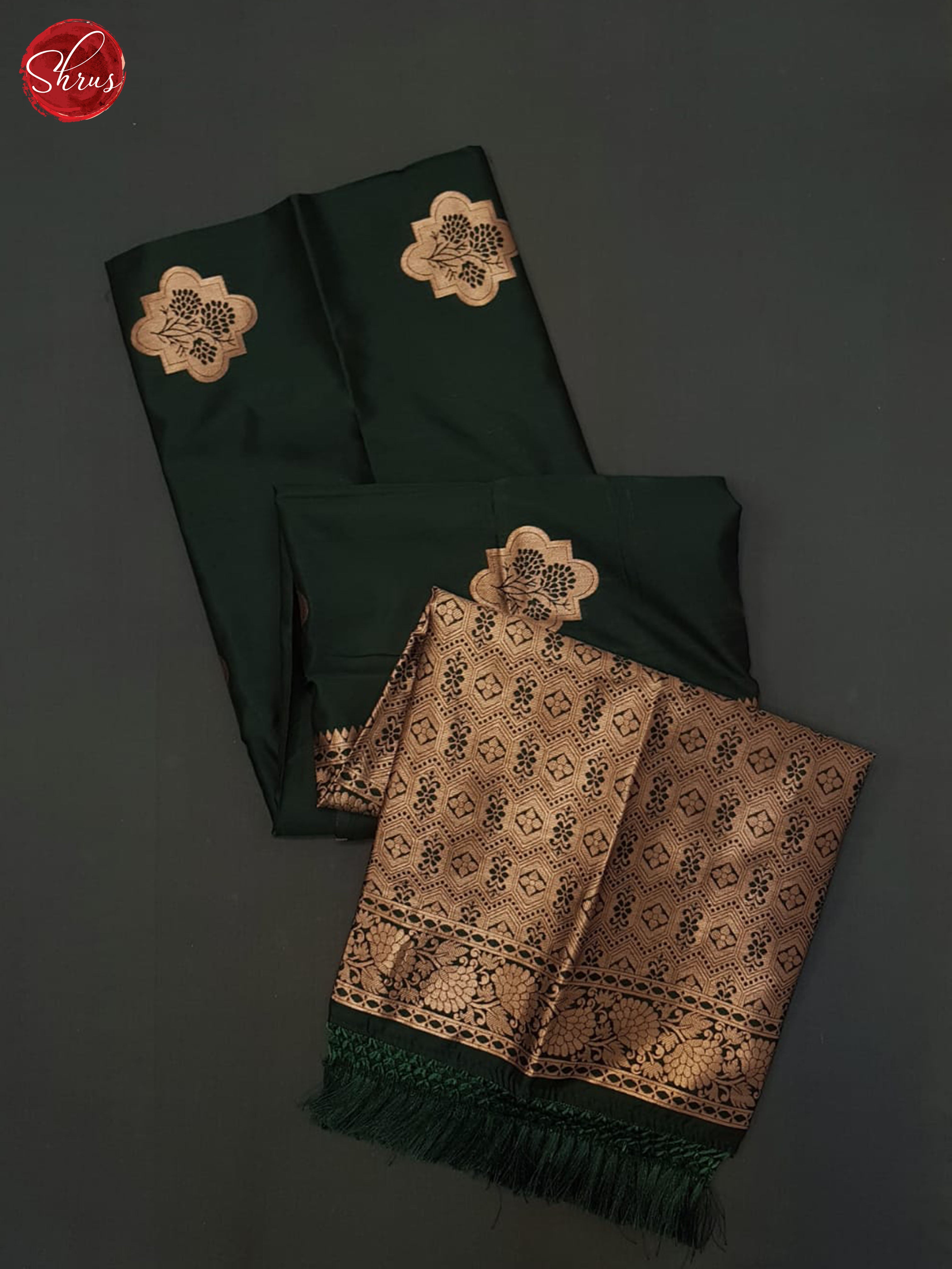 Green(single tone)-Semi soft silk saree - Shop on ShrusEternity.com