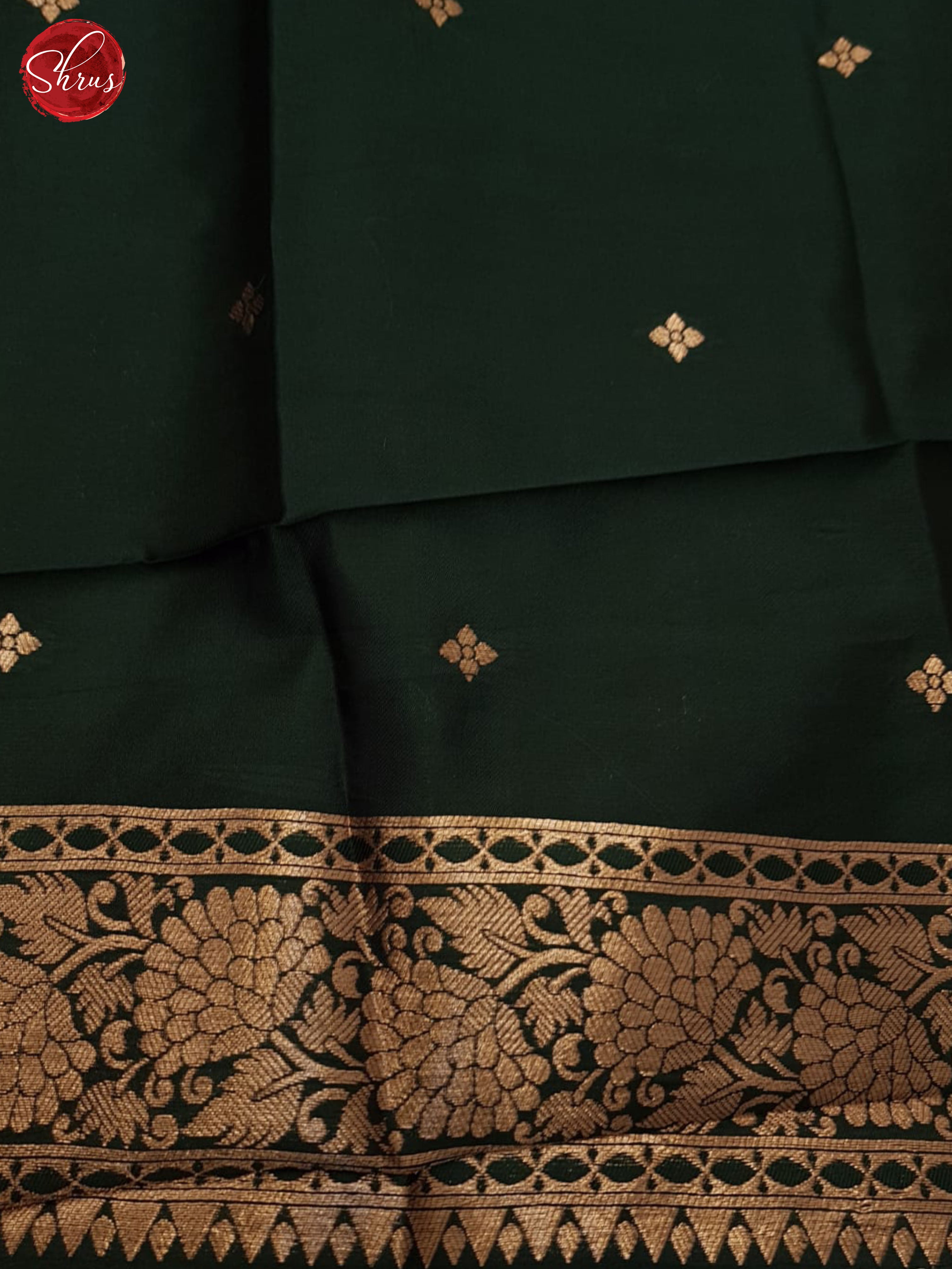 Green(single tone)-Semi soft silk saree - Shop on ShrusEternity.com