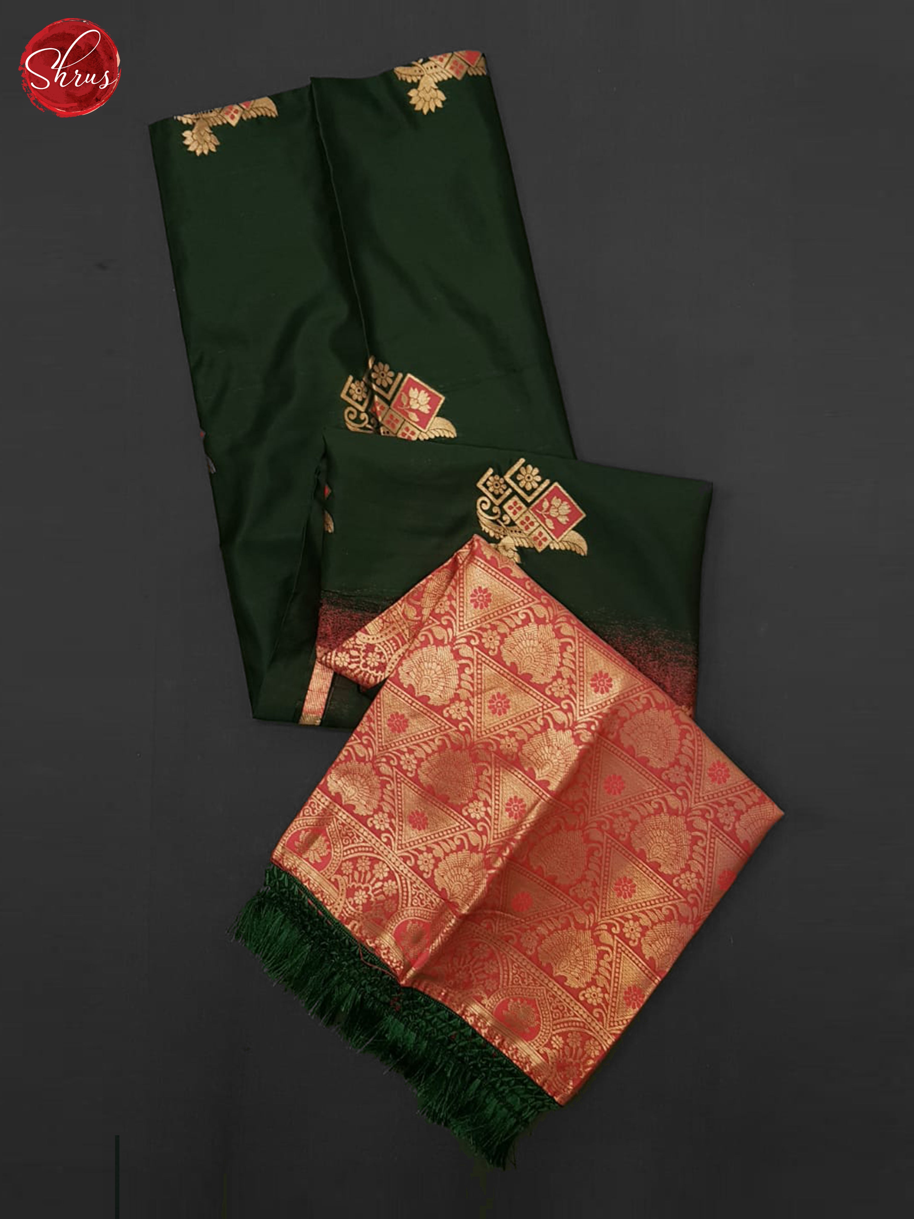 Green & Pink - Semi Softsilk Saree - Shop on ShrusEternity.com