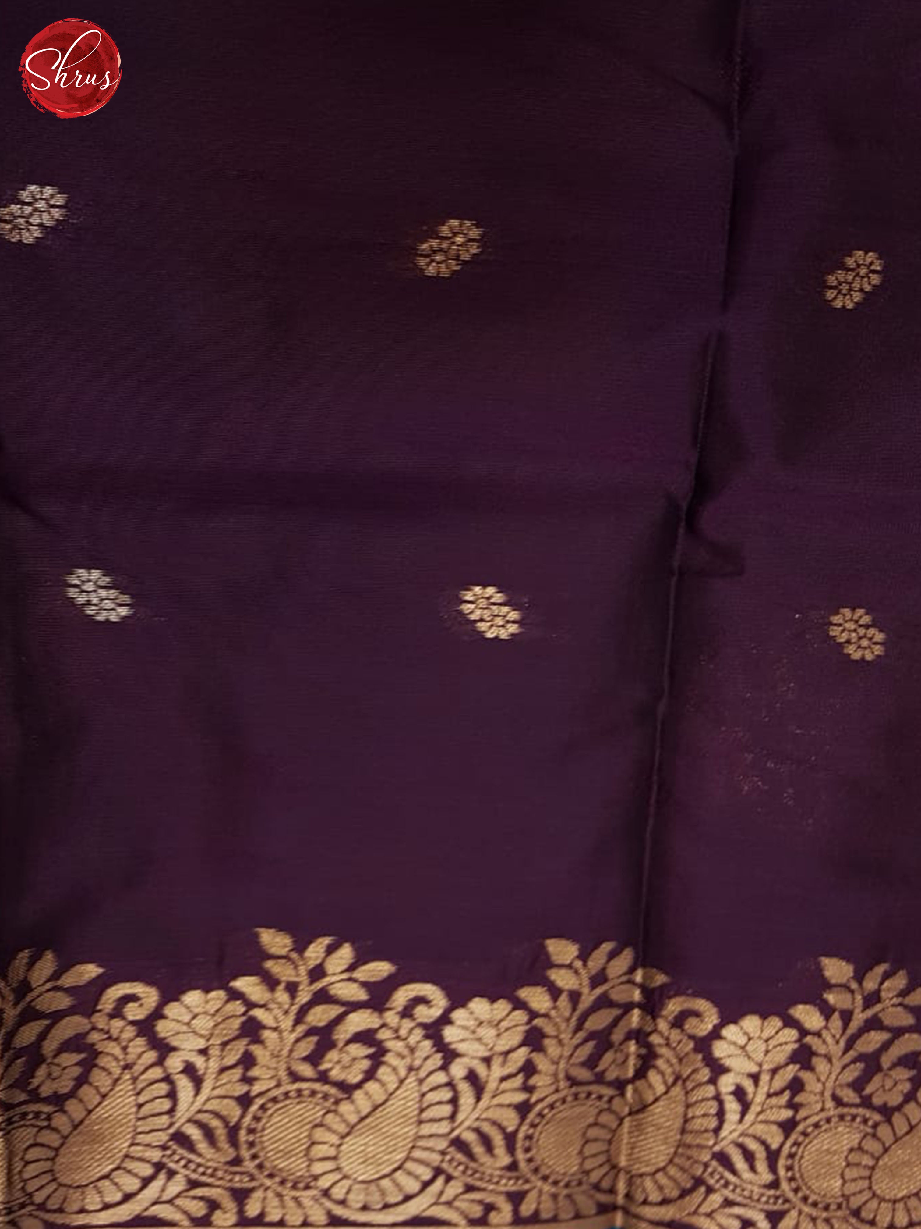 Blue and Wine - Semi Softsilk Saree - Shop on ShrusEternity.com