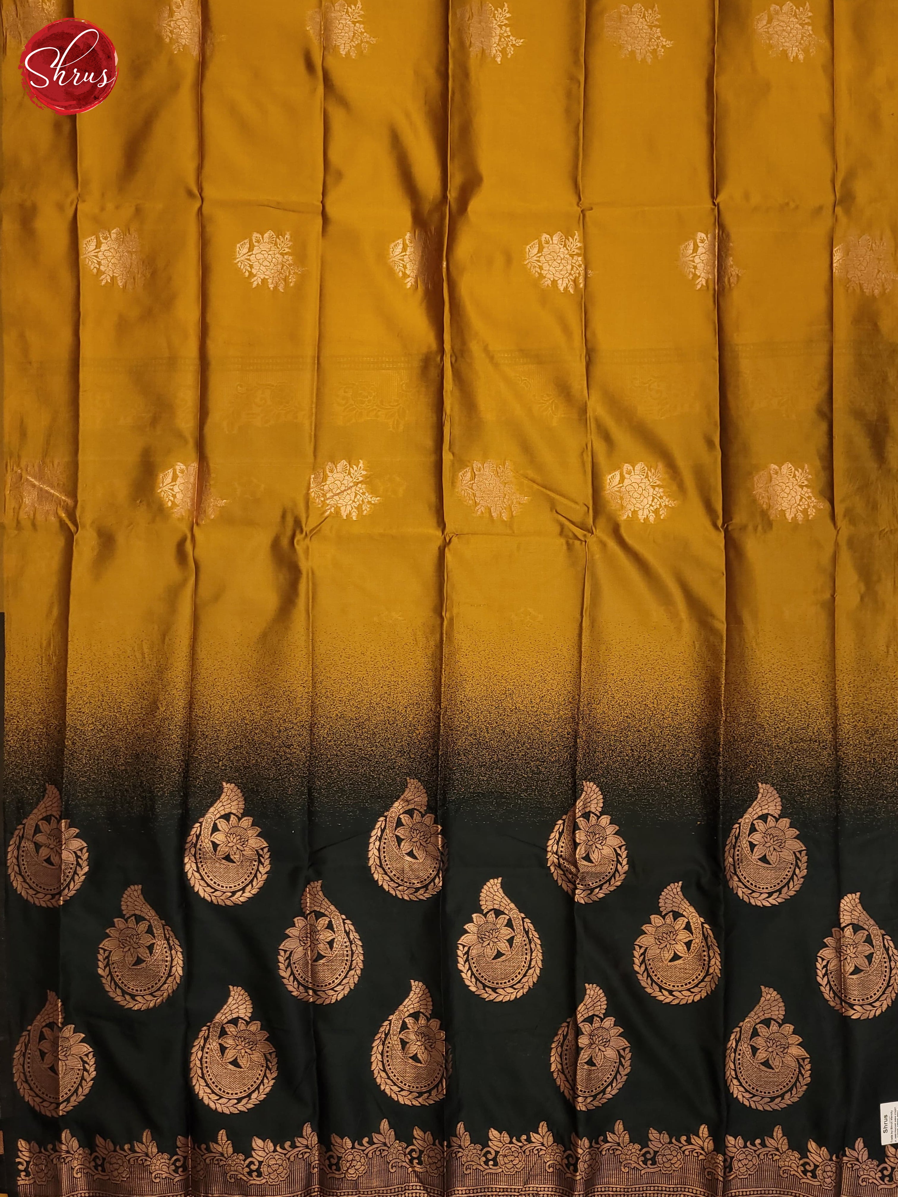 Mustard & Green - Semi Soft Silk Saree - Shop on ShrusEternity.com