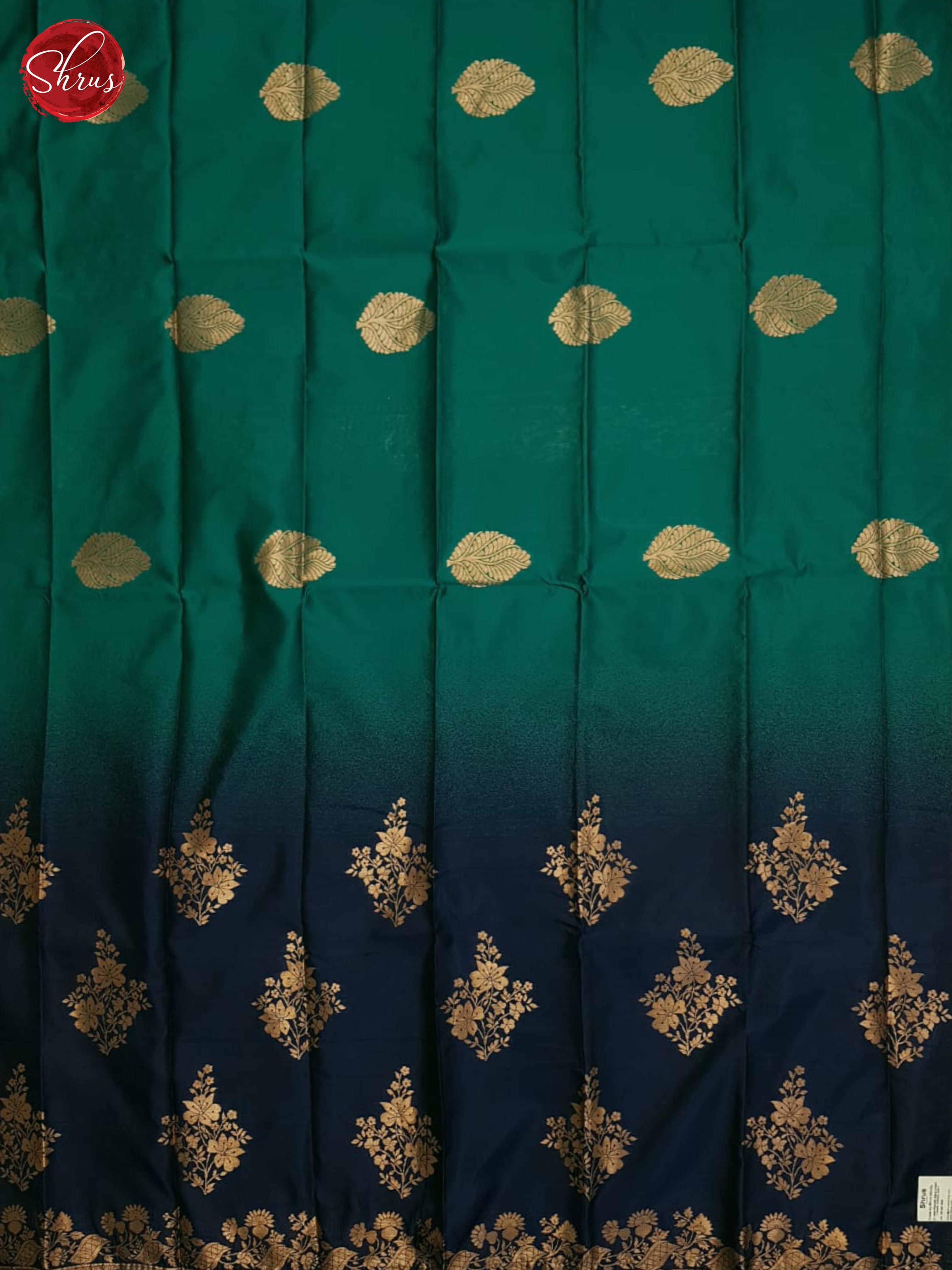 Peacock Green And Blue-Semi soft silk Saree - Shop on ShrusEternity.com