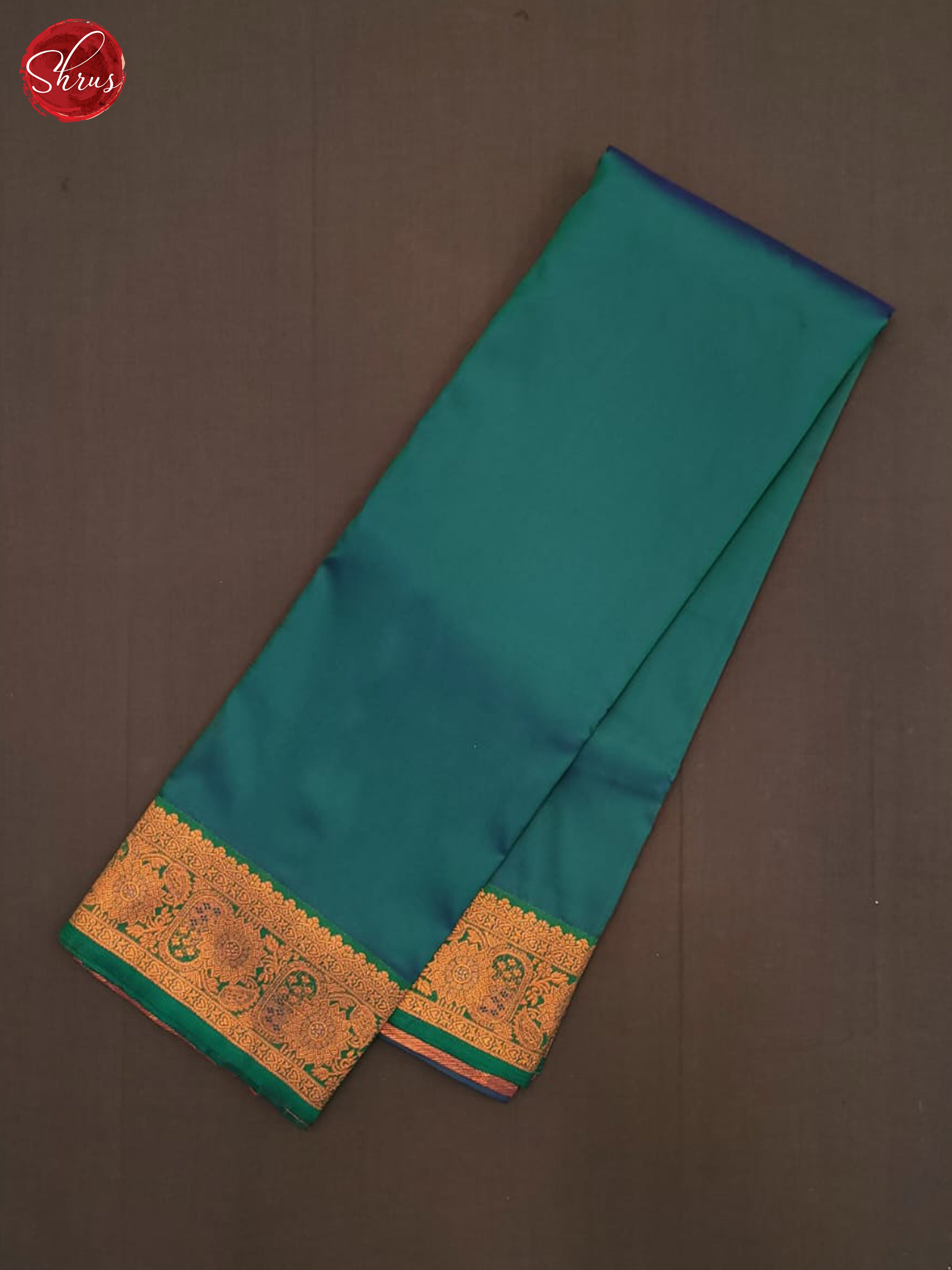 Peacock Green & Pink - Semi Kanchipuram Saree - Shop on ShrusEternity.com