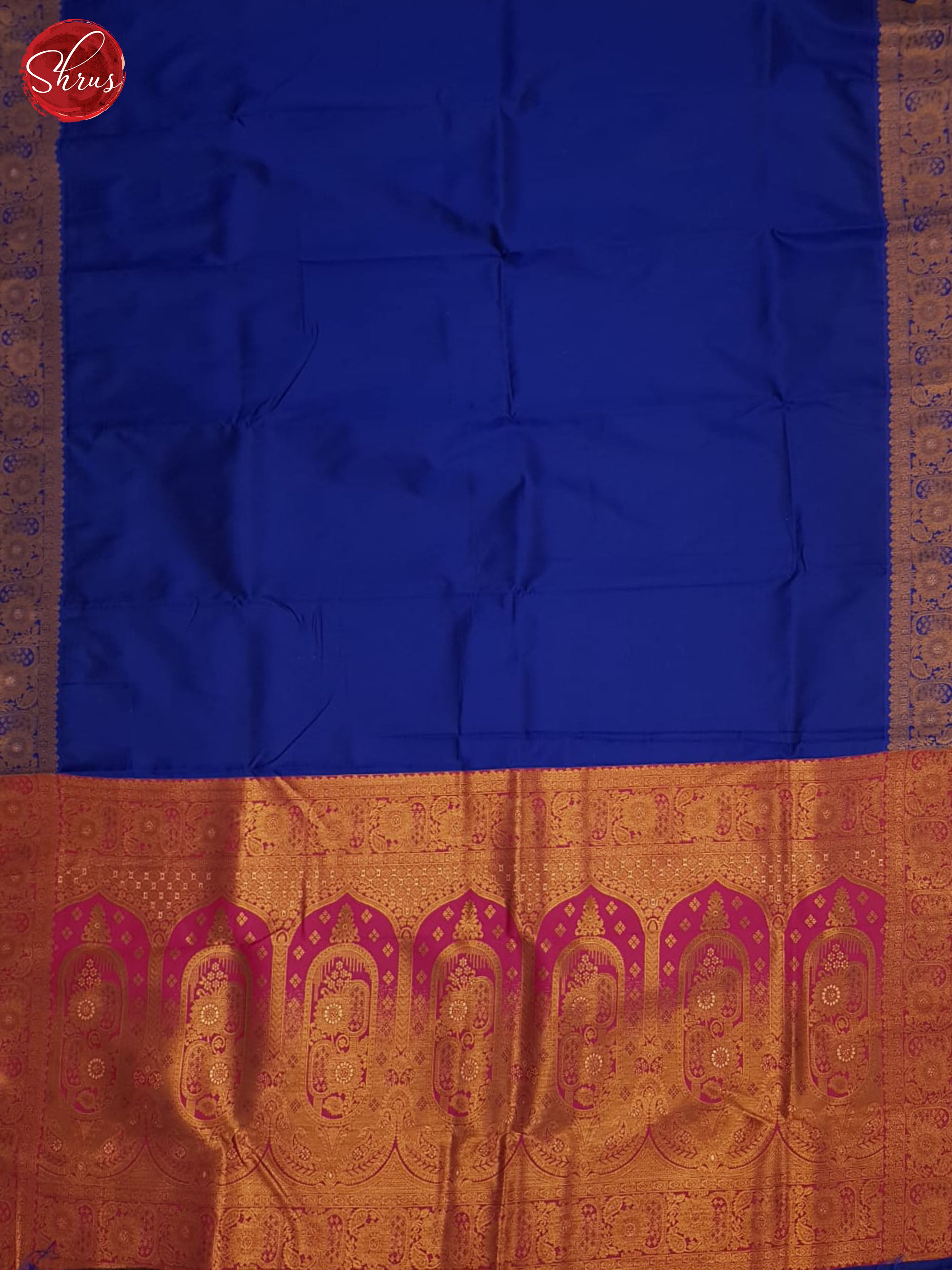 Blue And Pink-Semi kanchipuram Saree - Shop on ShrusEternity.com
