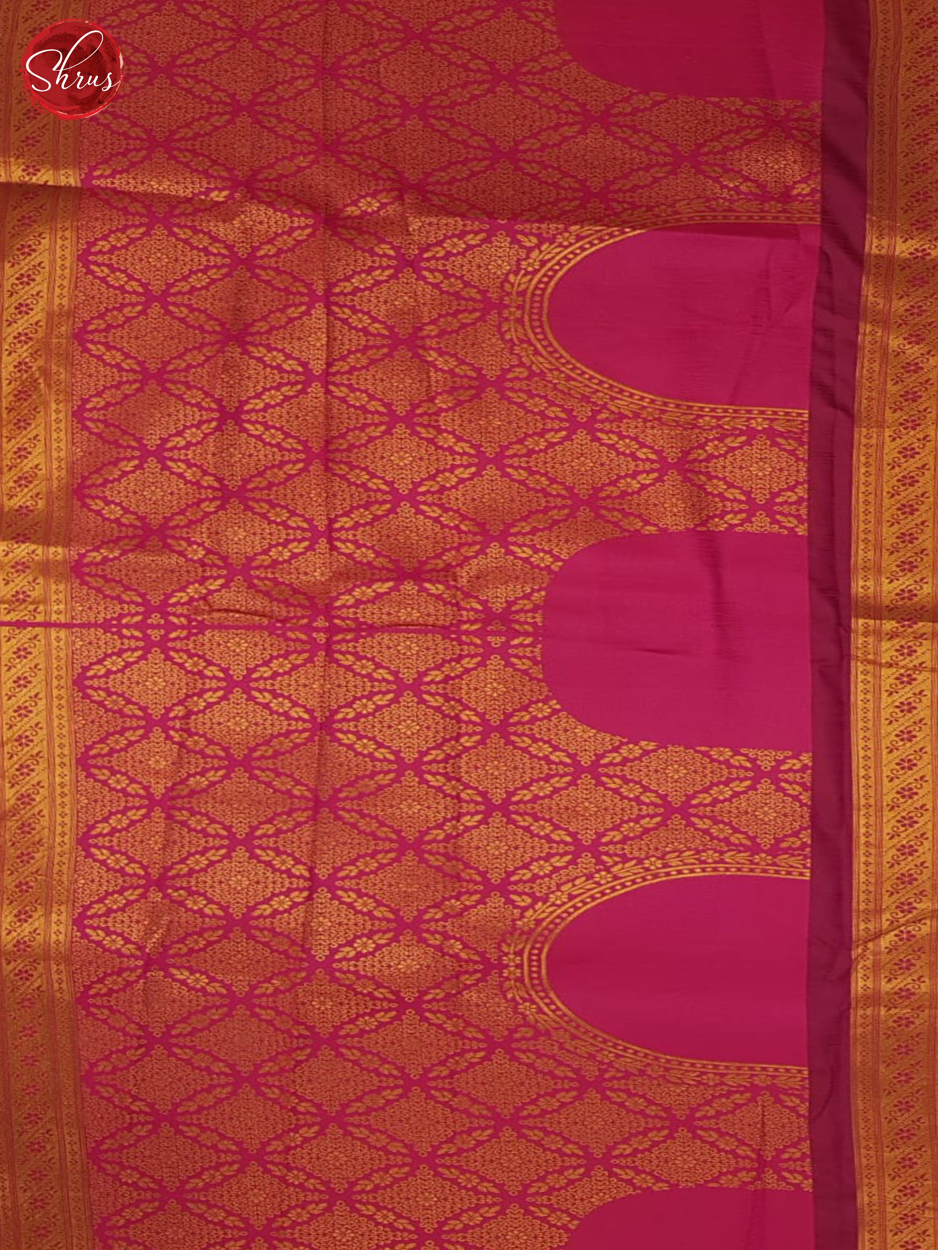 Blue amd Pink - Semi Kanchipuram Saree - Shop on ShrusEternity.com