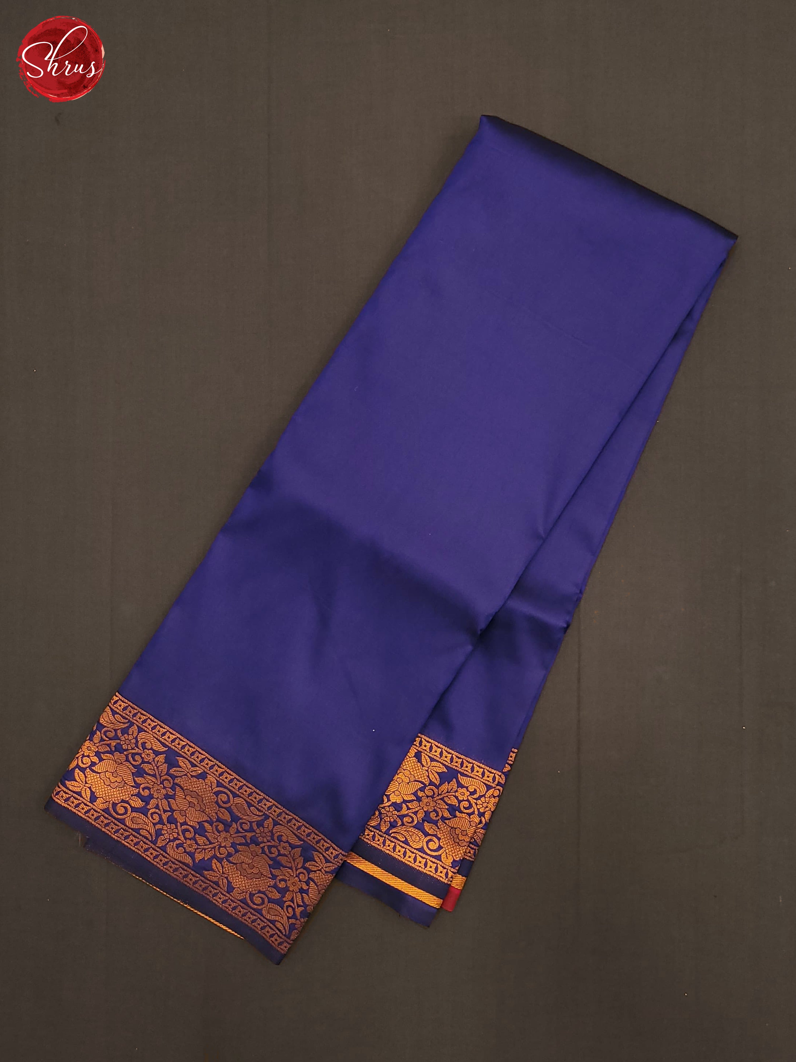 Blue &  Maroon - Semi Kanchipuram Saree - Shop on ShrusEternity.com