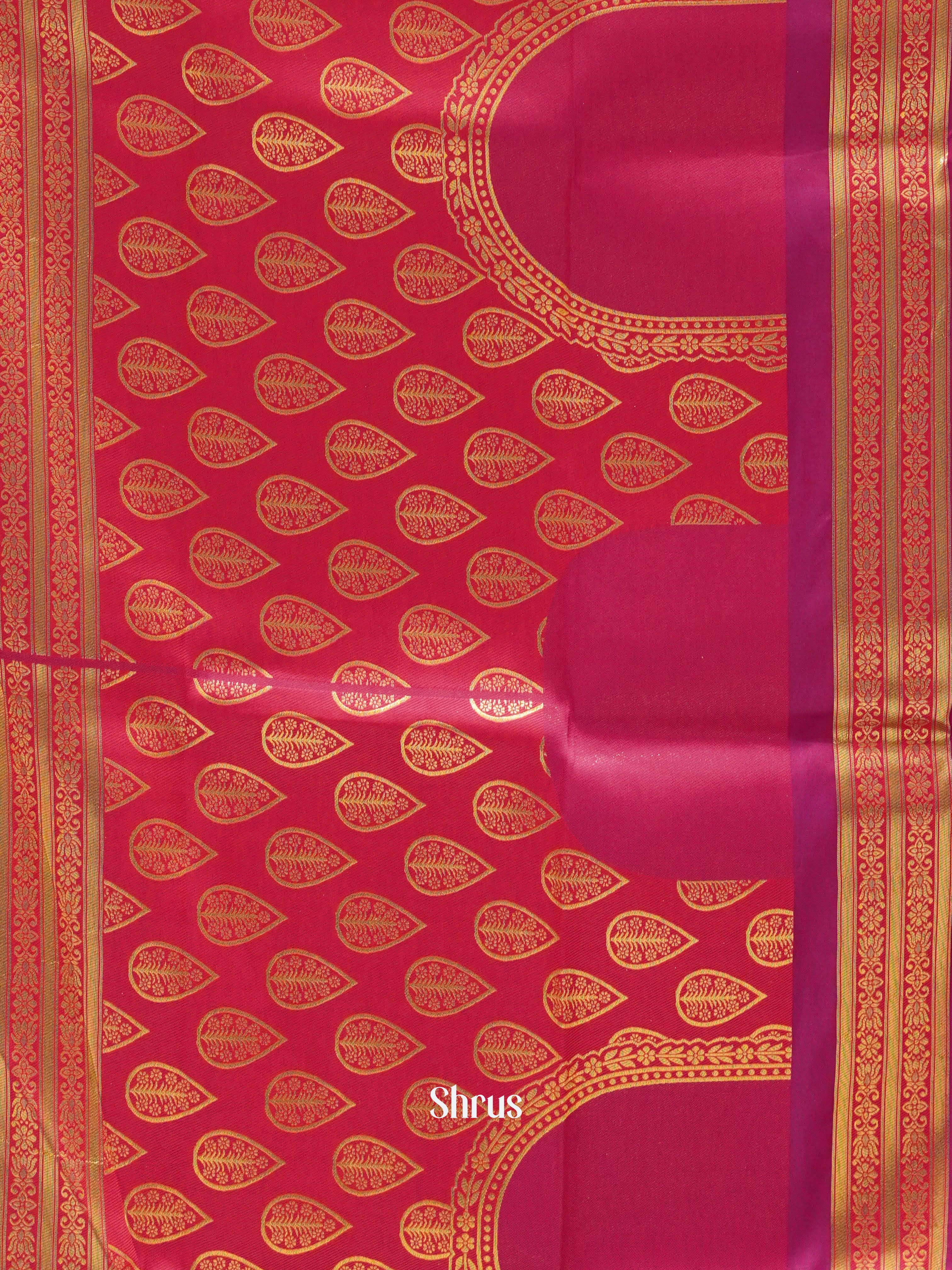 Green And Pink-semi kanchipuram saree