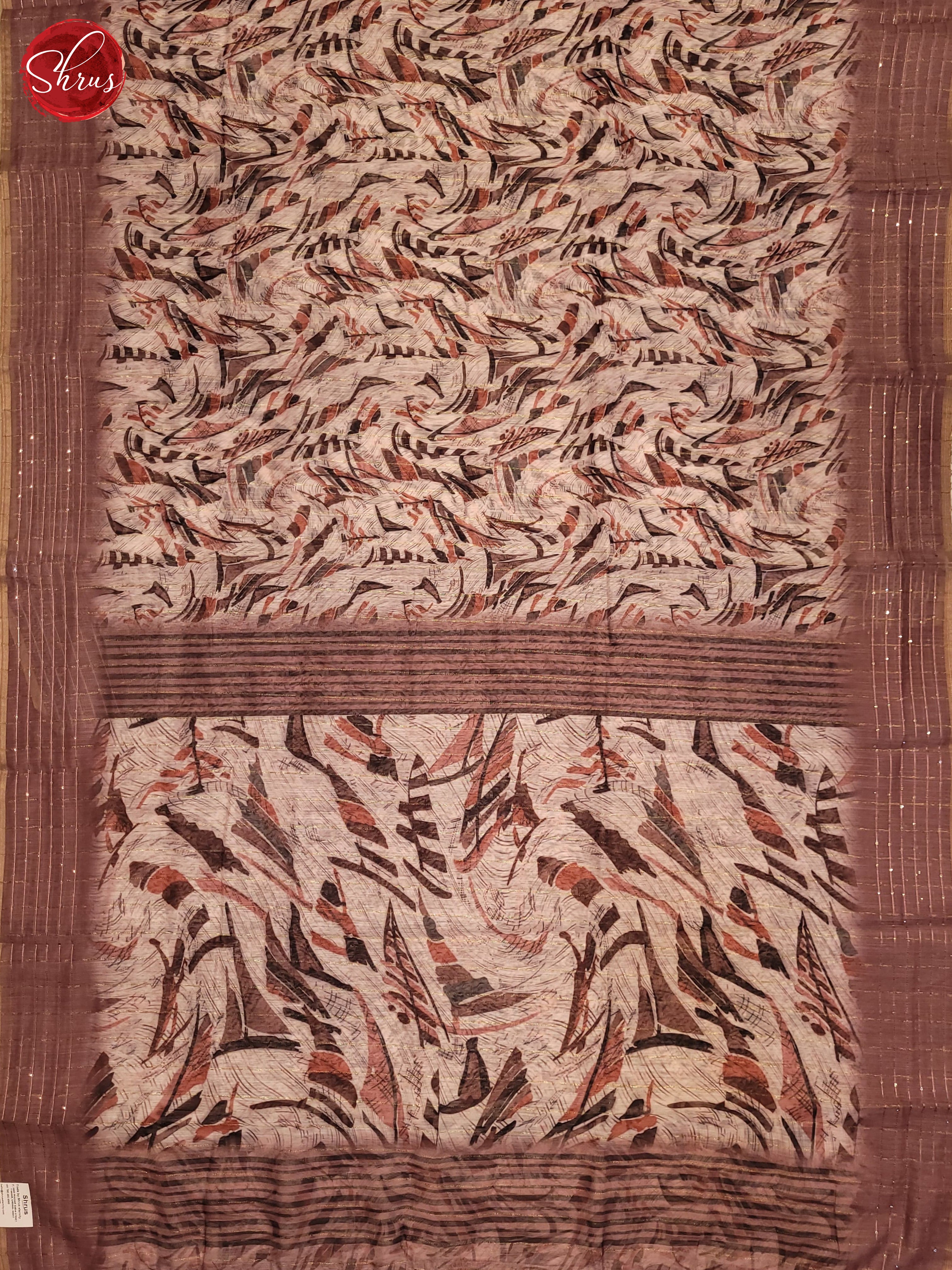 Onion Pink & Brown - Semi Jute Saree - Shop on ShrusEternity.com