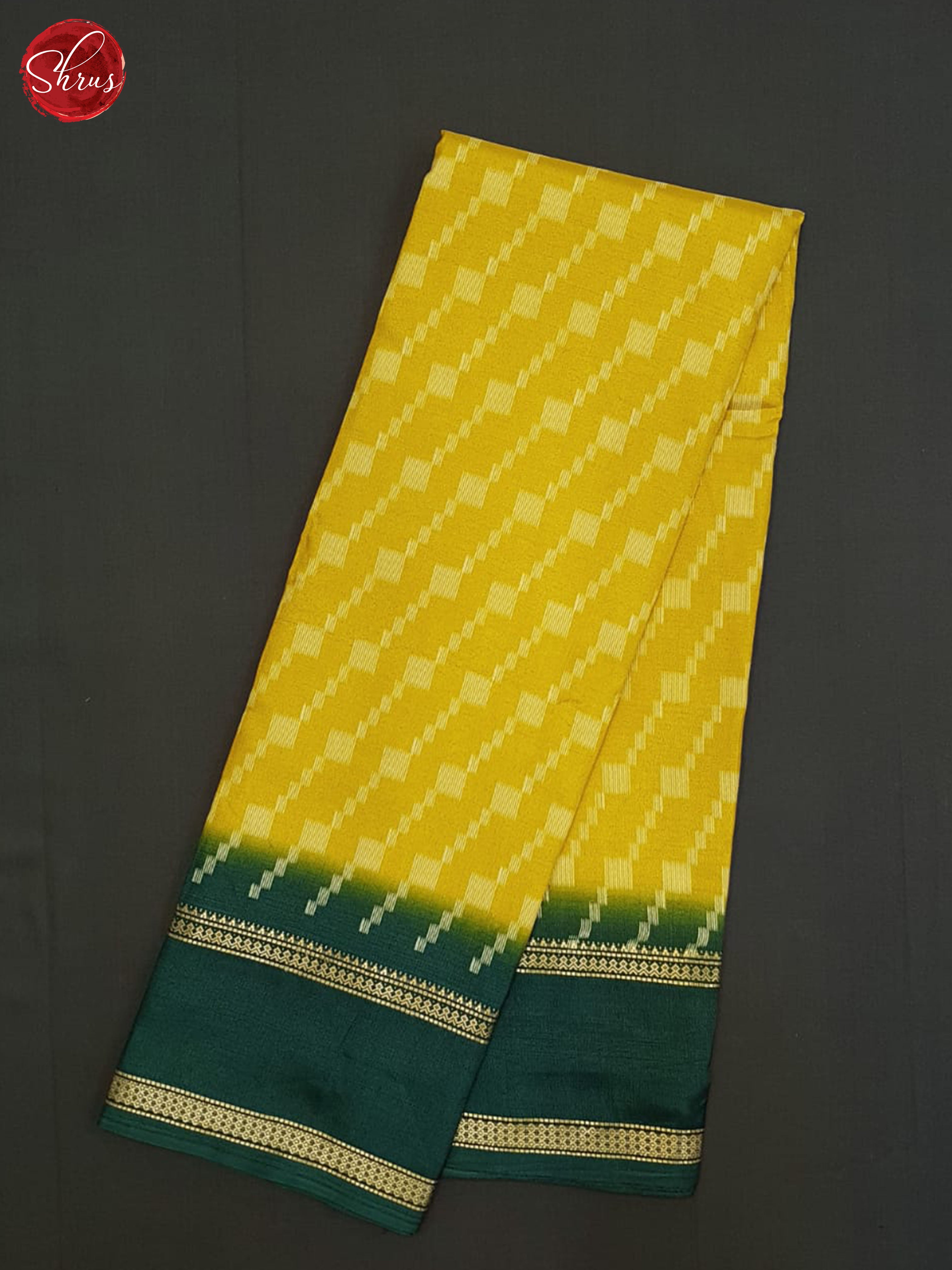 Yellow And Green- Semi Crepe Saree - Shop on ShrusEternity.com