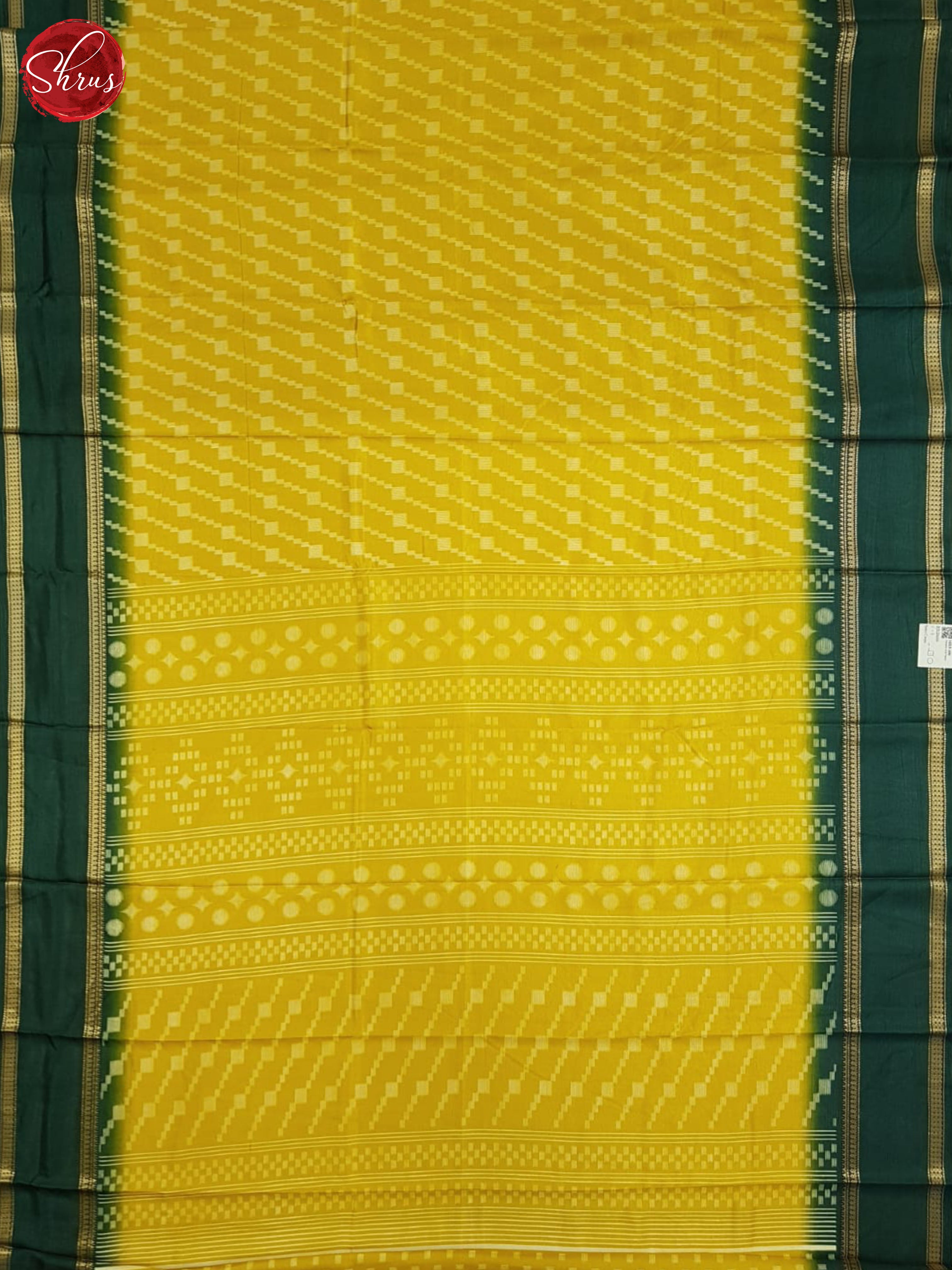 Yellow And Green- Semi Crepe Saree - Shop on ShrusEternity.com