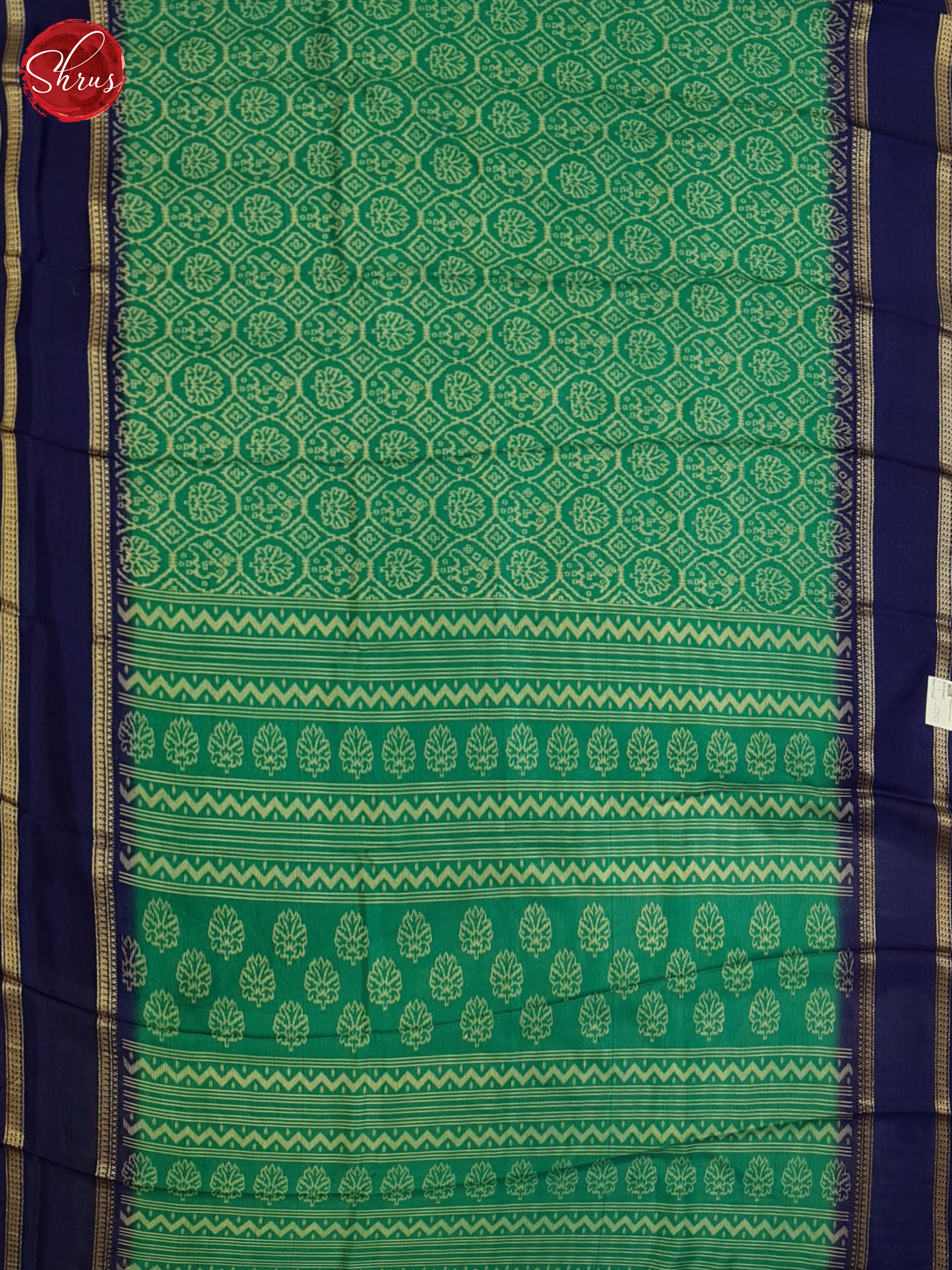 Green And Blue- Semi Crepe saree - Shop on ShrusEternity.com