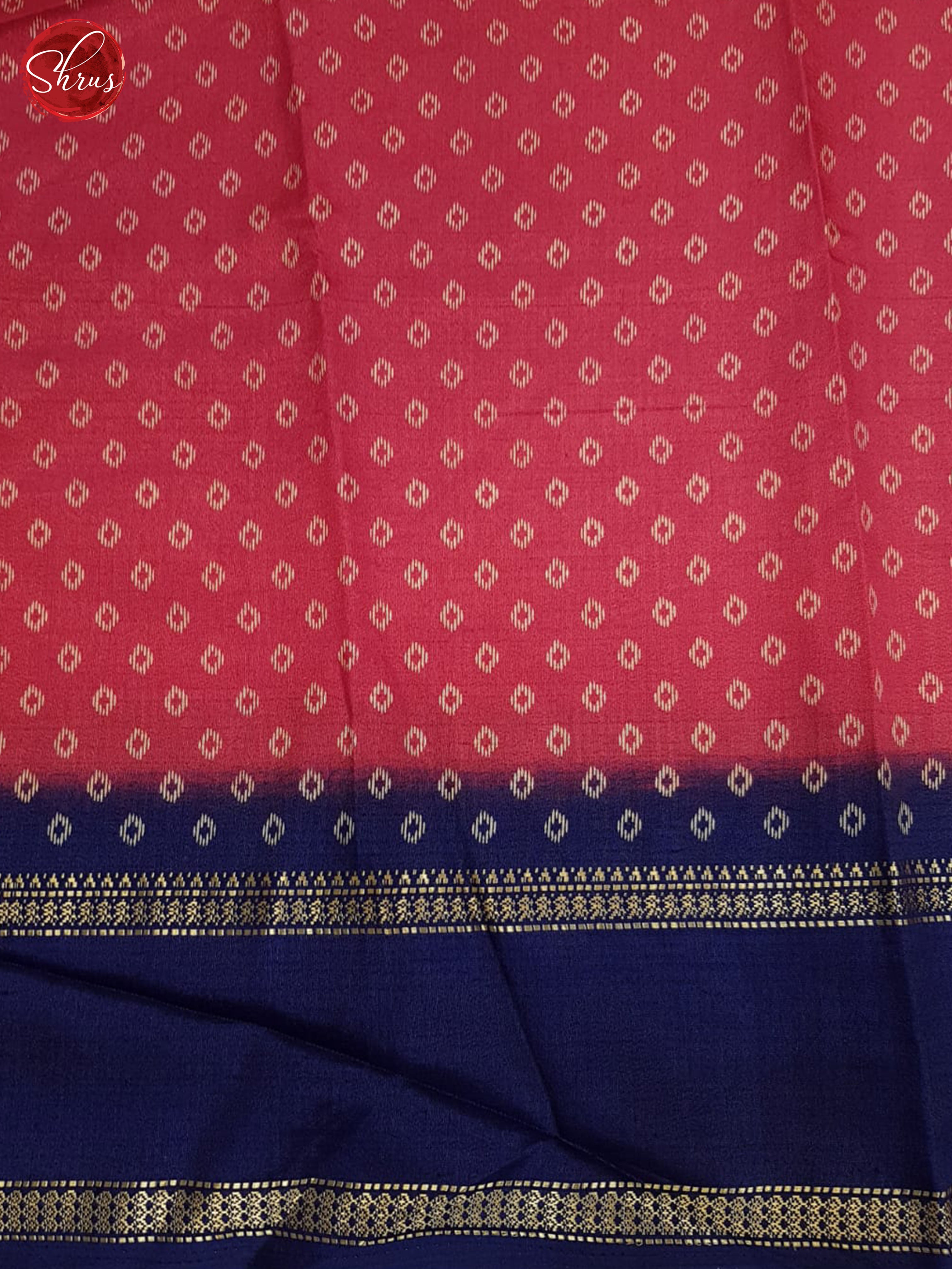 Pink And Blue- semi crepe saree - Shop on ShrusEternity.com