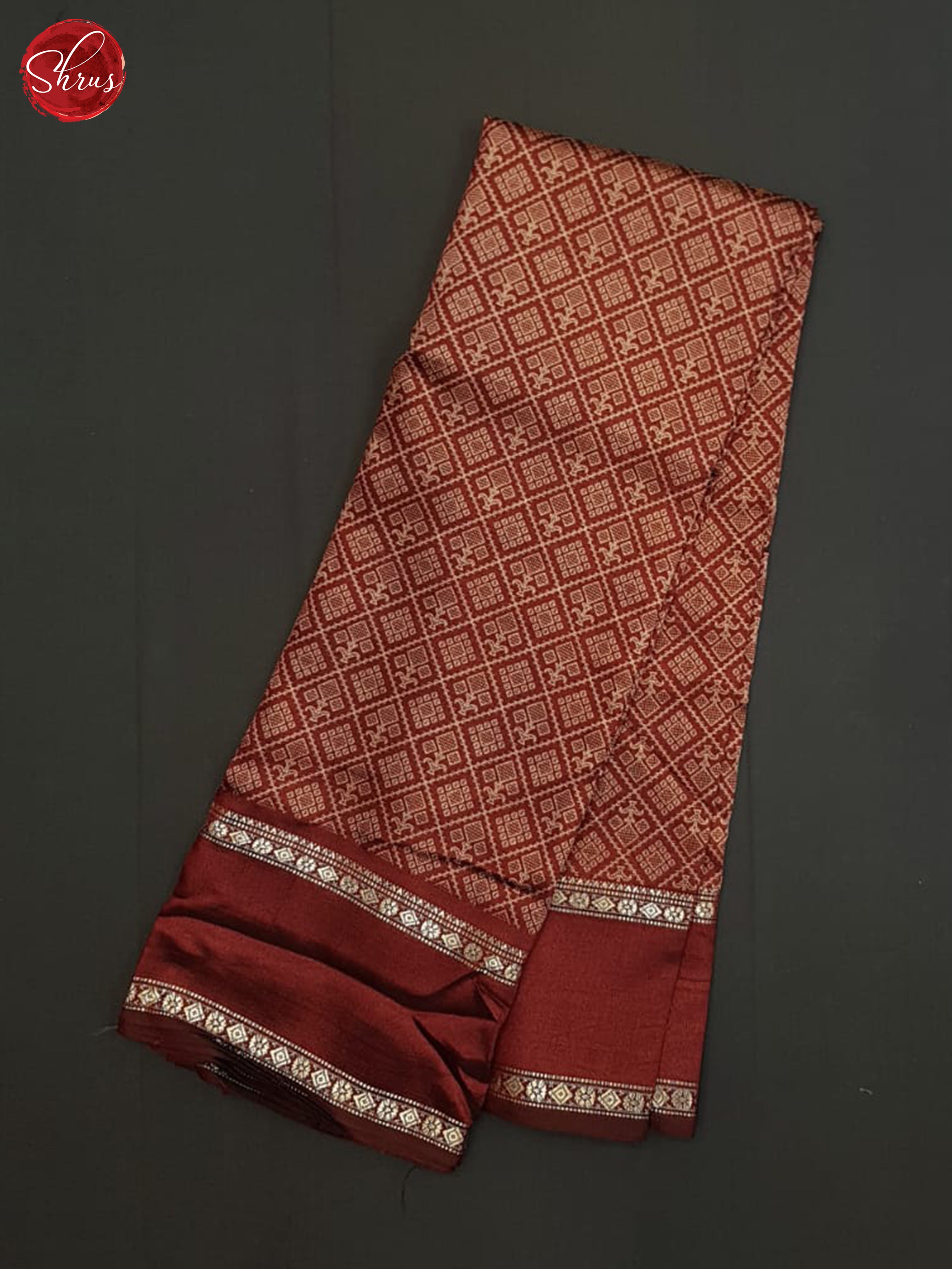 Maroon(Single tone)- Semi crepe saree - Shop on ShrusEternity.com