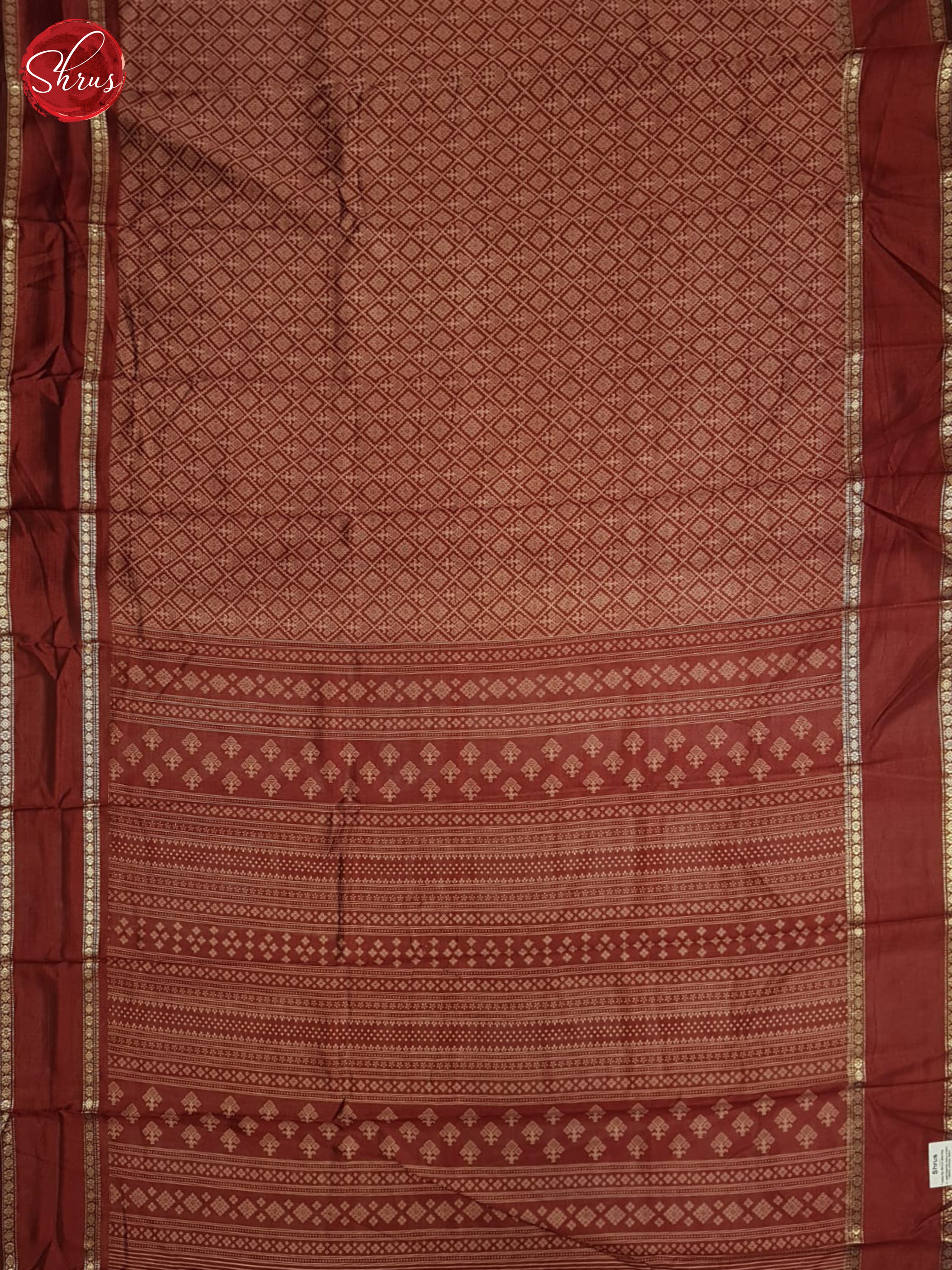 Maroon(Single tone)- Semi crepe saree - Shop on ShrusEternity.com