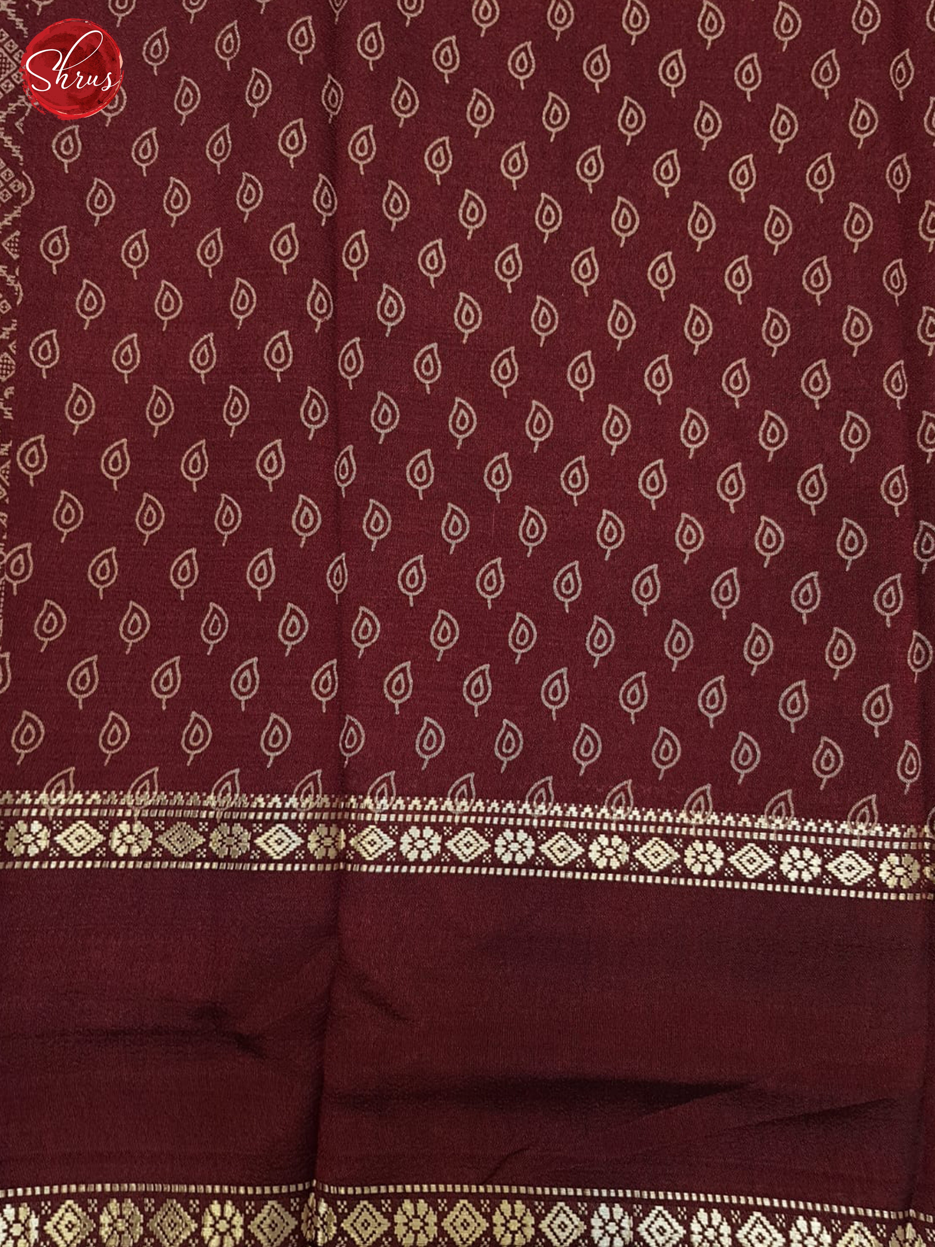 Maroon(Single Tone)- Semi Crepe Saree - Shop on ShrusEternity.com