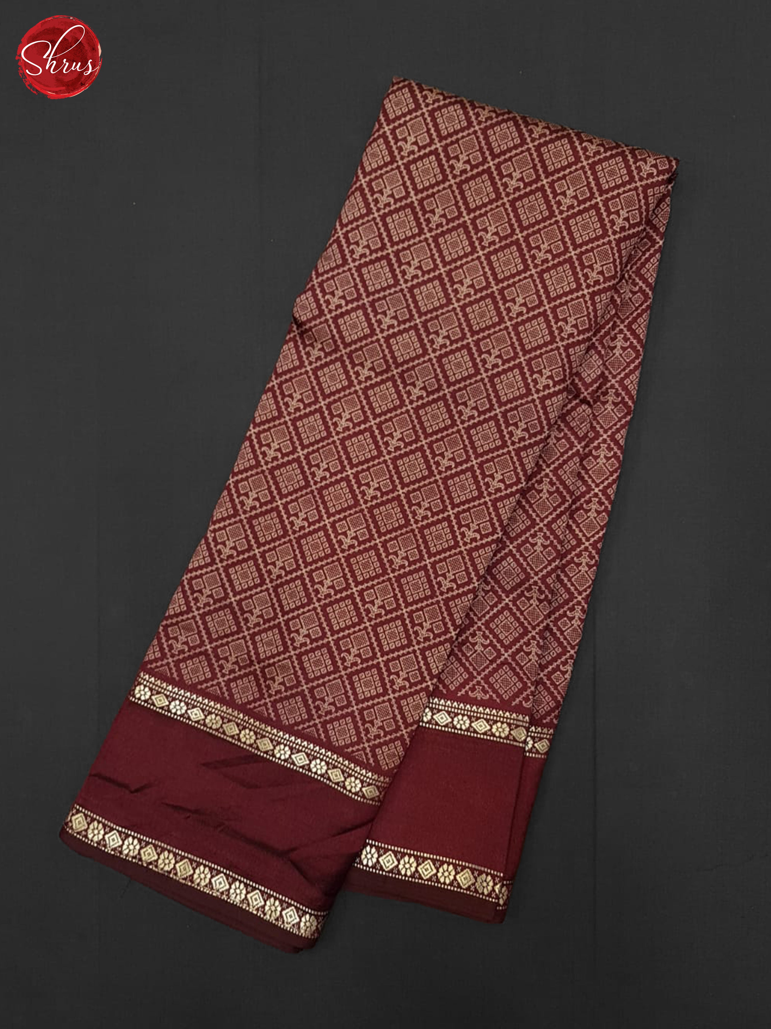 Maroon(Single Tone)- Semi Crepe Saree - Shop on ShrusEternity.com