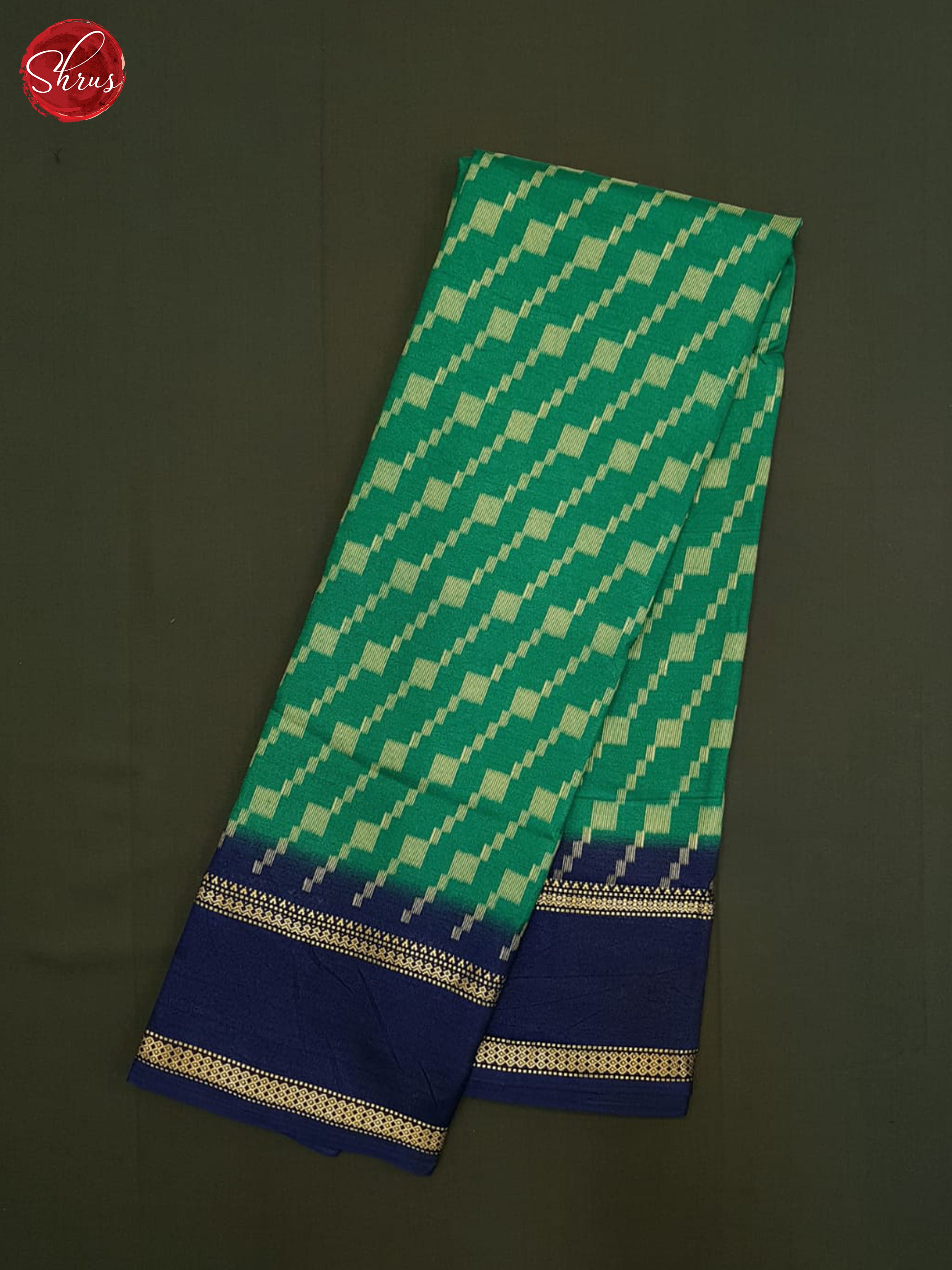 Green And Blue- Semi Crepe Saree - Shop on ShrusEternity.com