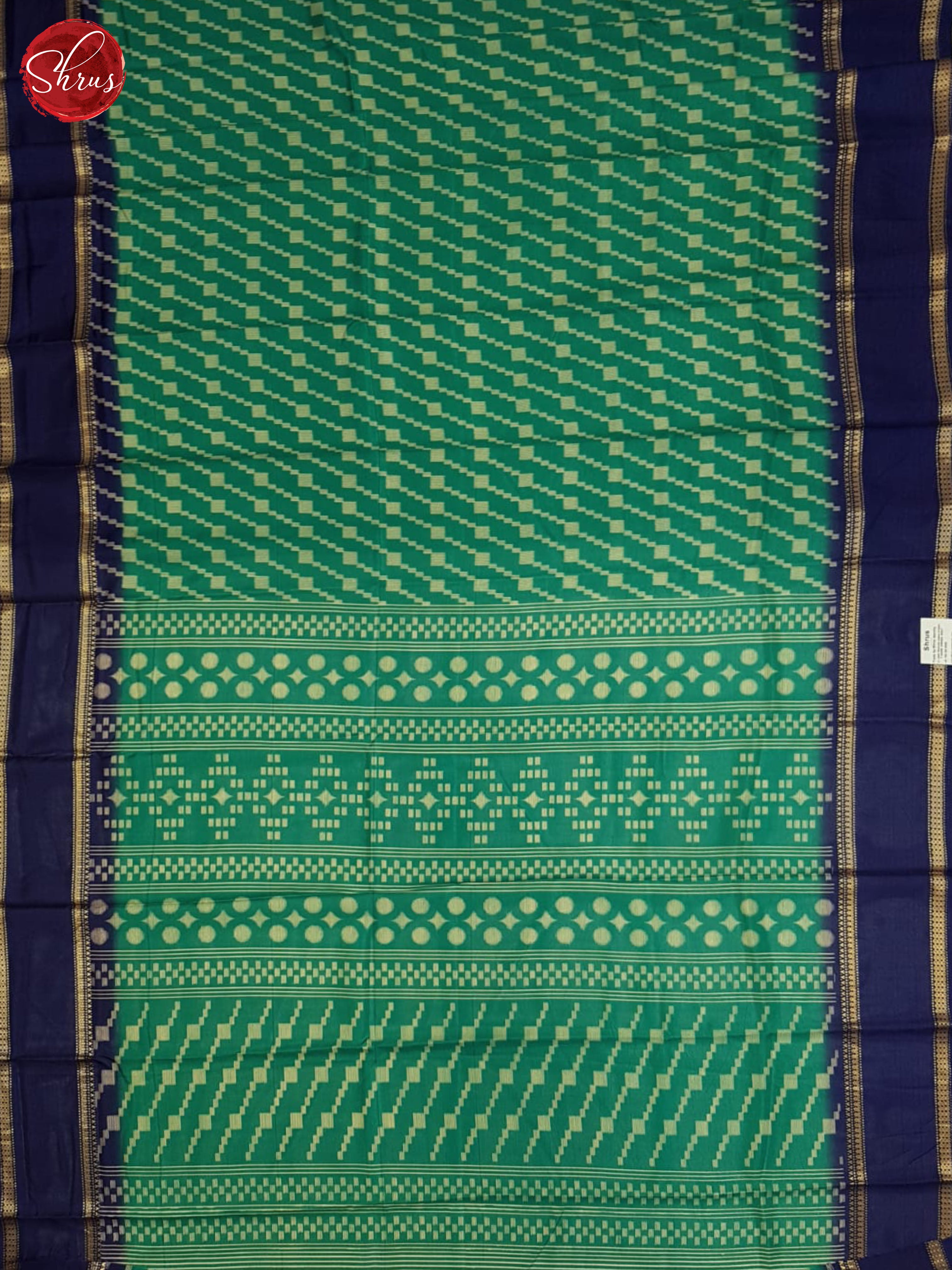 Green And Blue- Semi Crepe Saree - Shop on ShrusEternity.com