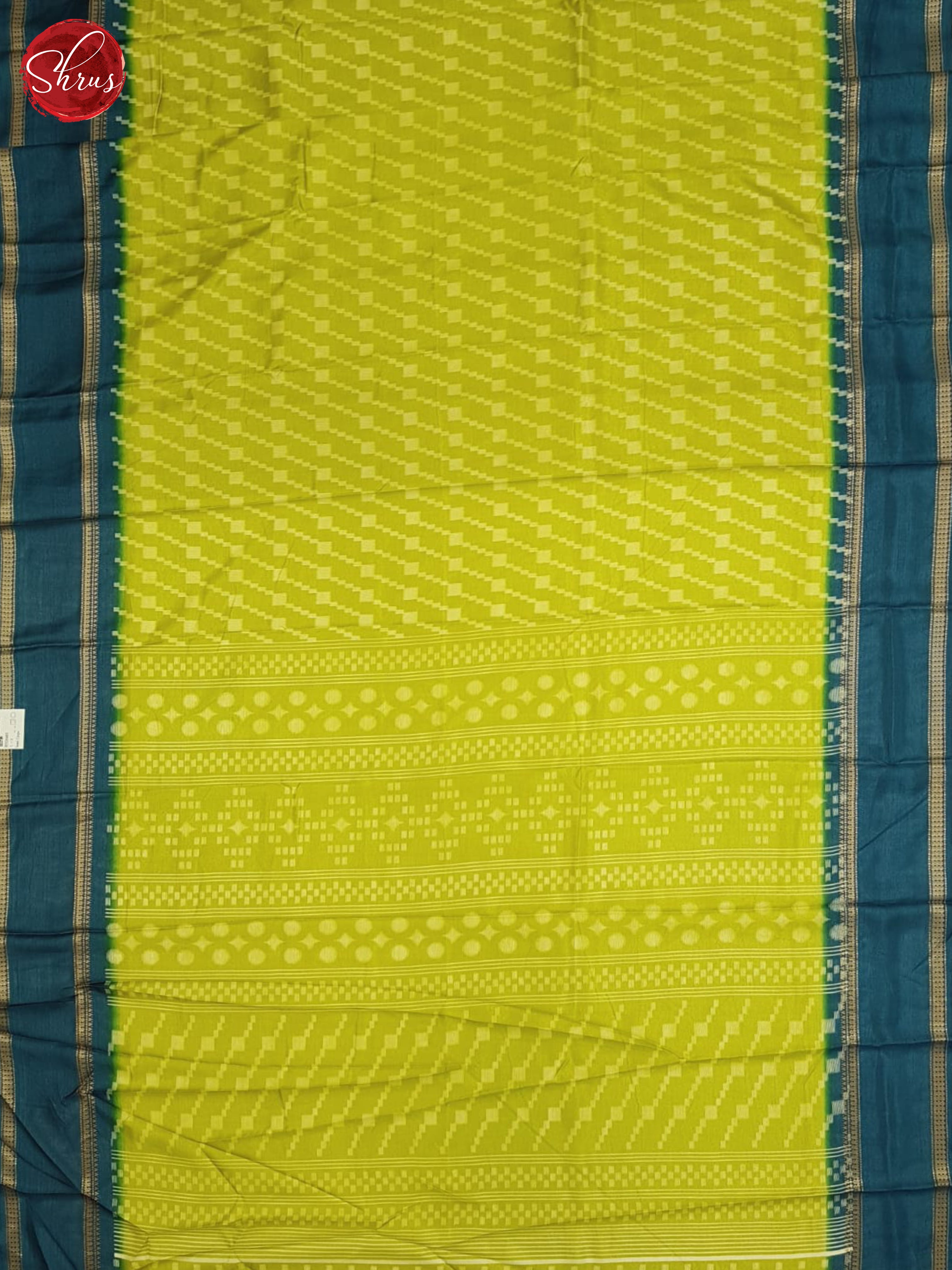 Green And Peacock Neck-Semi Crepe saree - Shop on ShrusEternity.com