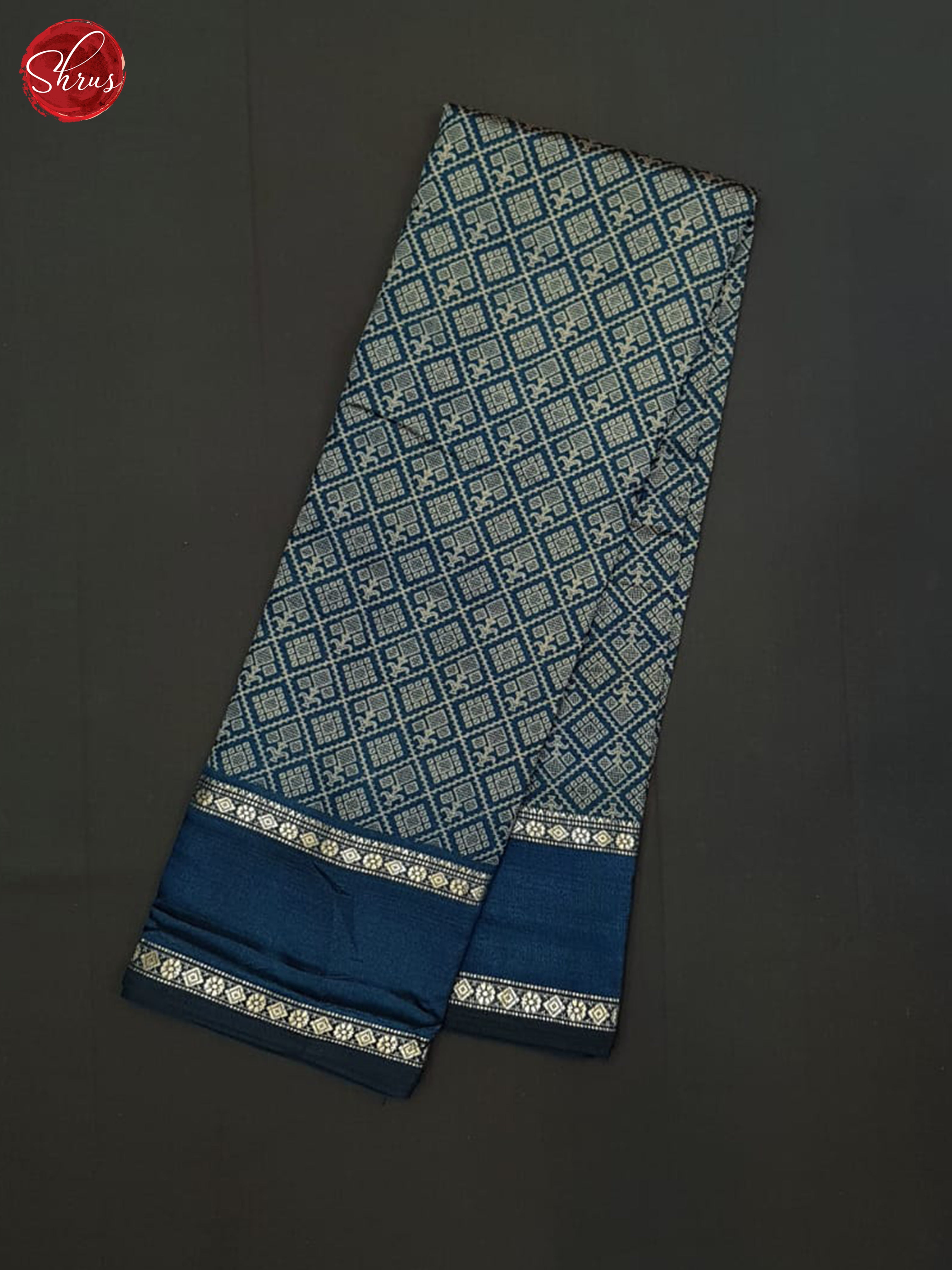 Blue(Single Tone)-Semi crepe saree - Shop on ShrusEternity.com