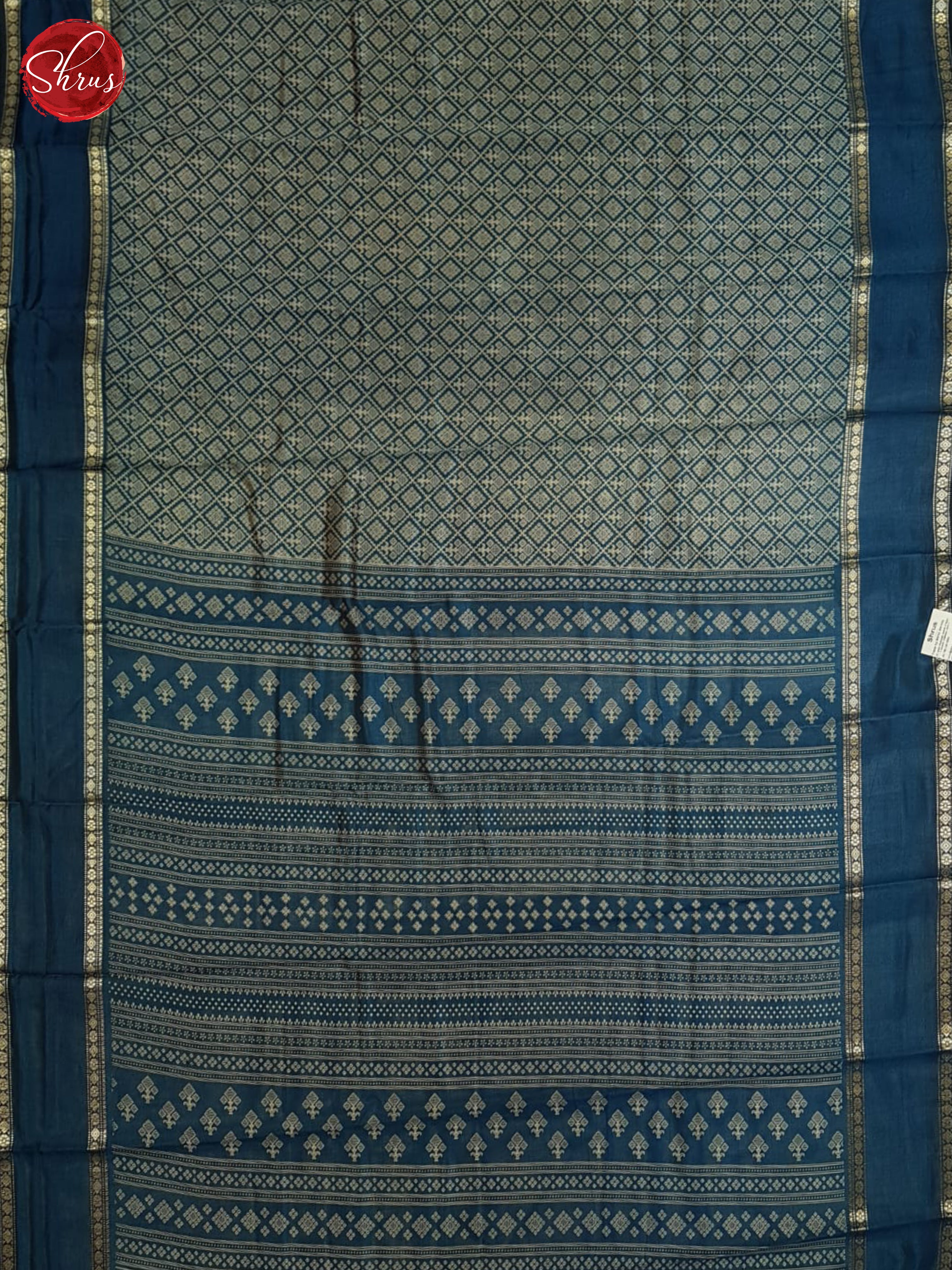 Blue(Single Tone)-Semi crepe saree - Shop on ShrusEternity.com