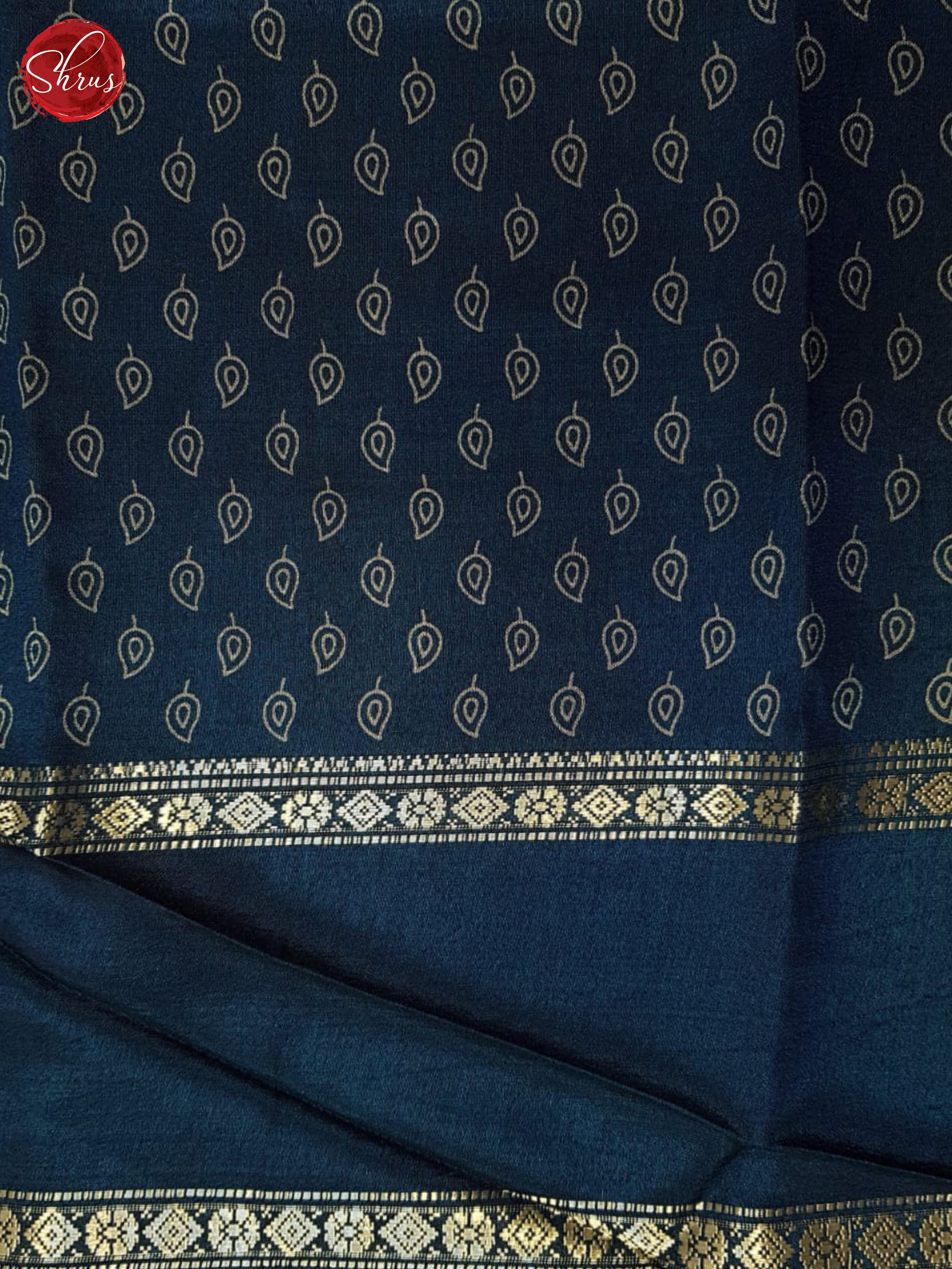 Blue(Single Tone)-Semi crepe saree - Shop on ShrusEternity.com