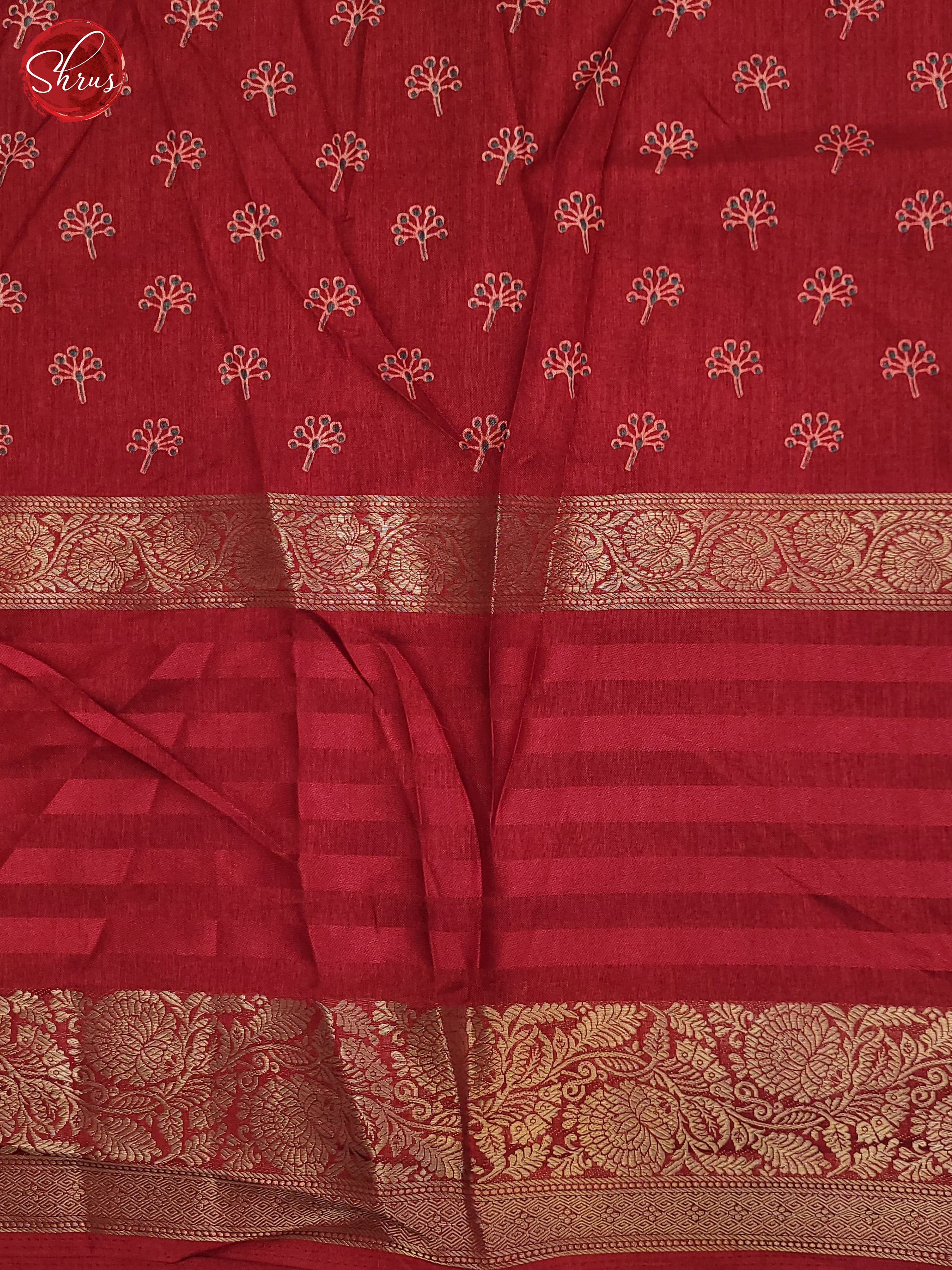 Red(Single Tone)- Semi Crepe Saree - Shop on ShrusEternity.com