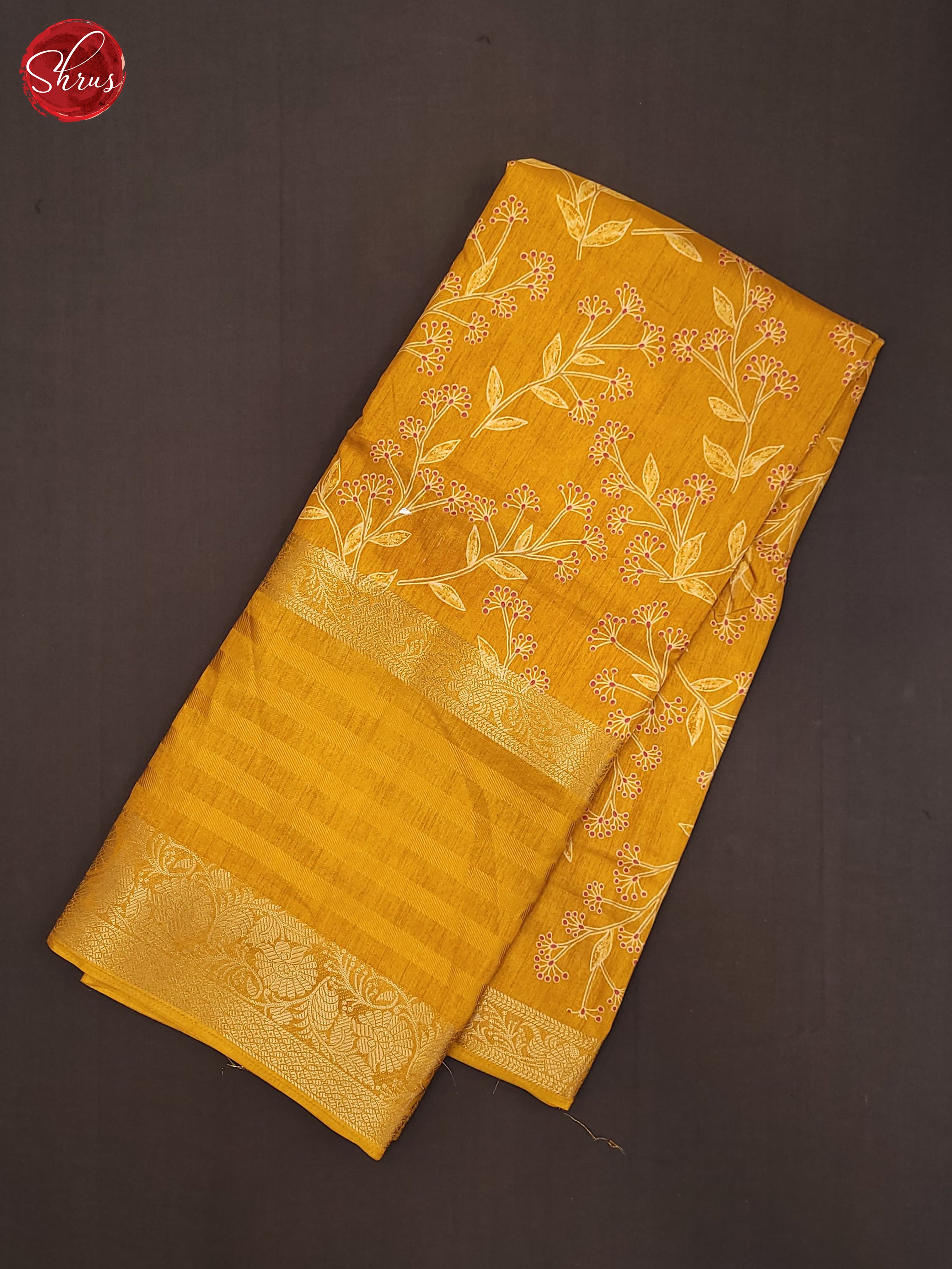 Yellow(Single Tone) - Semi Crepe Saree - Shop on ShrusEternity.com