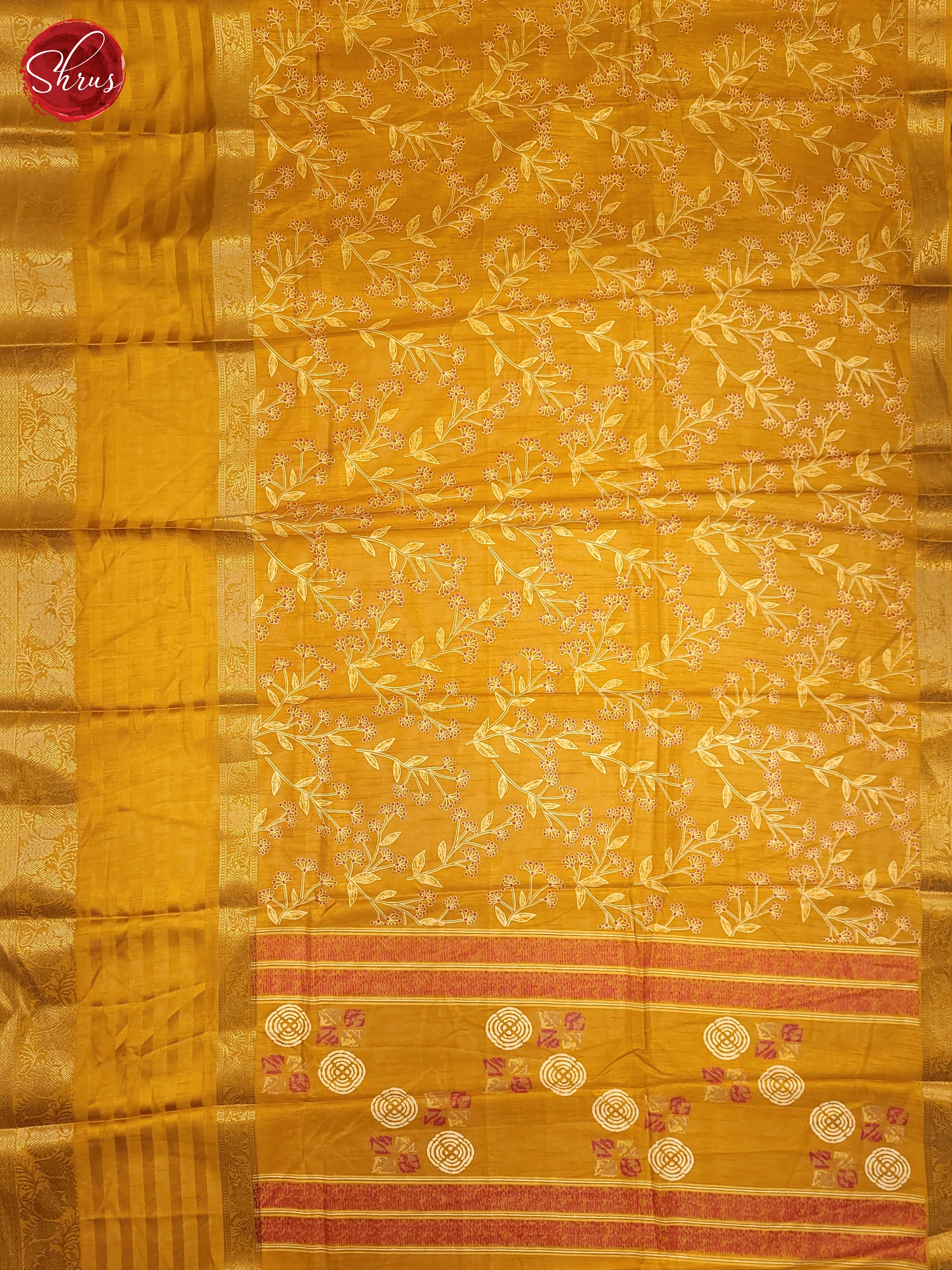 Yellow(Single Tone) - Semi Crepe Saree - Shop on ShrusEternity.com