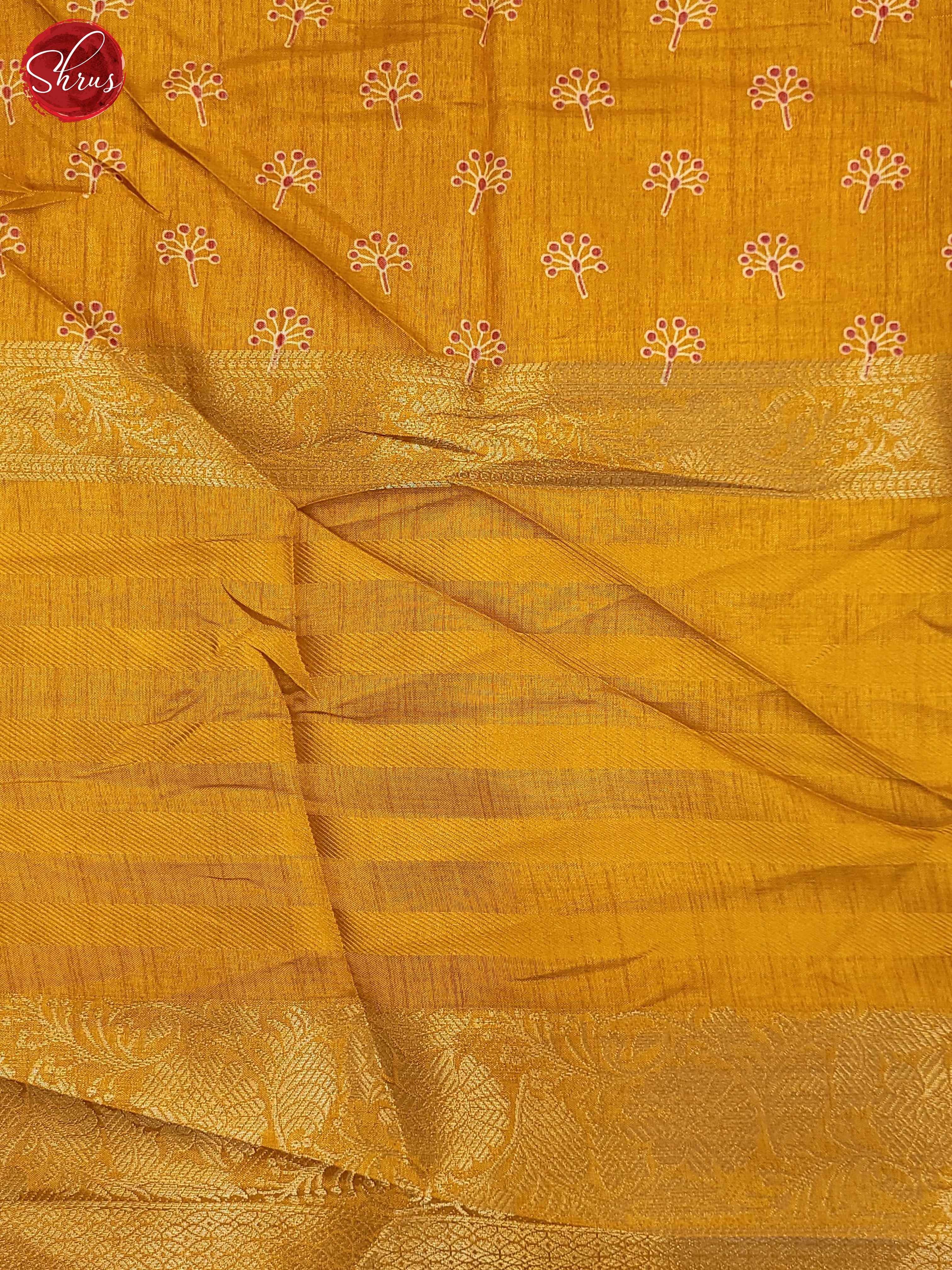 Yellow(Single Tone) - Semi Crepe Saree - Shop on ShrusEternity.com