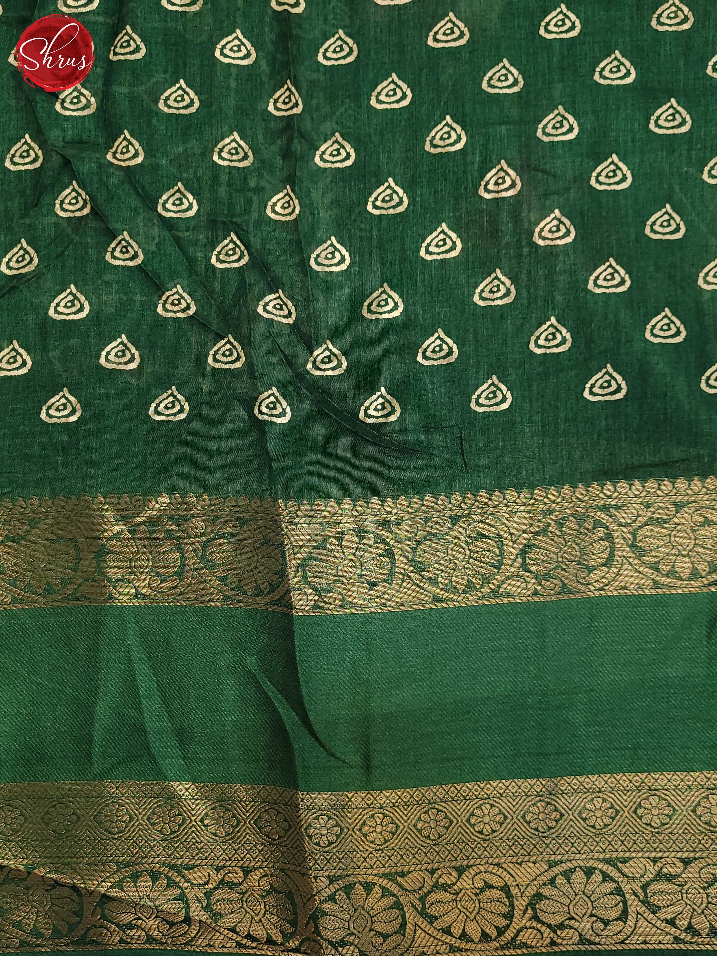 Green(Single tone) - Semi Crepe Saree - Shop on ShrusEternity.com