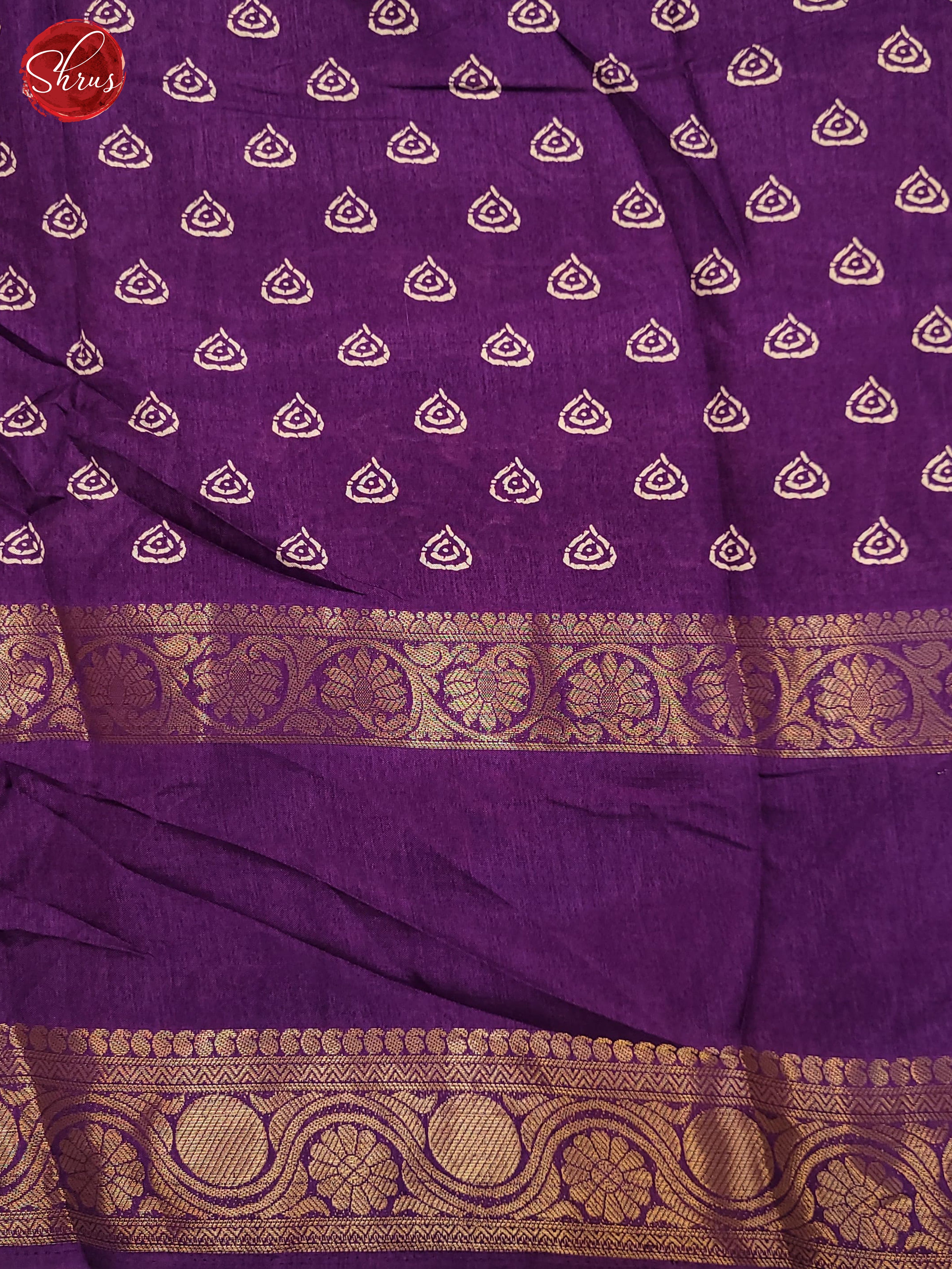 Purple(Single Tone)- Semi Crepe  Saree - Shop on ShrusEternity.com