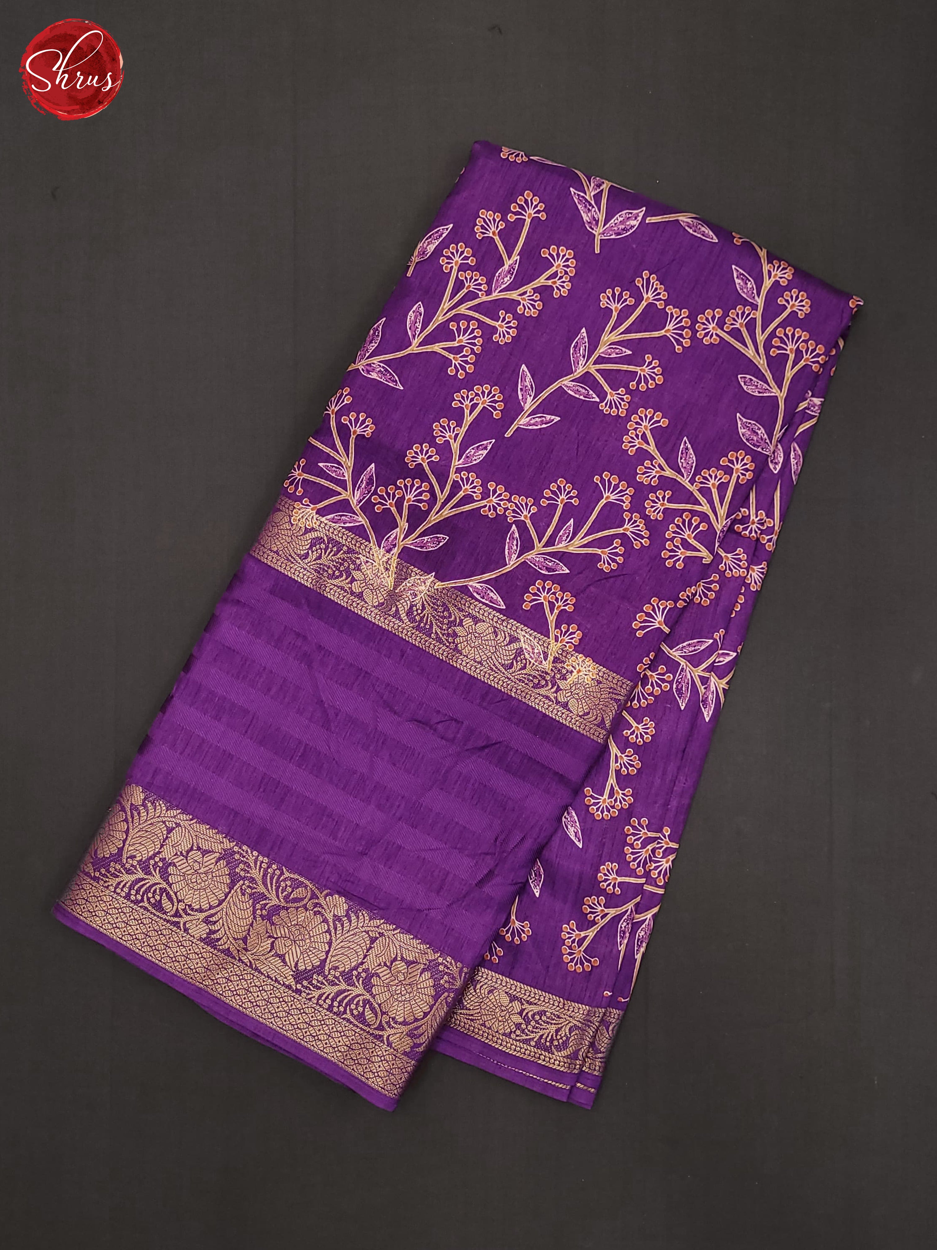 Lavender(Single Toen) - Semi Crepe Saree - Shop on ShrusEternity.com