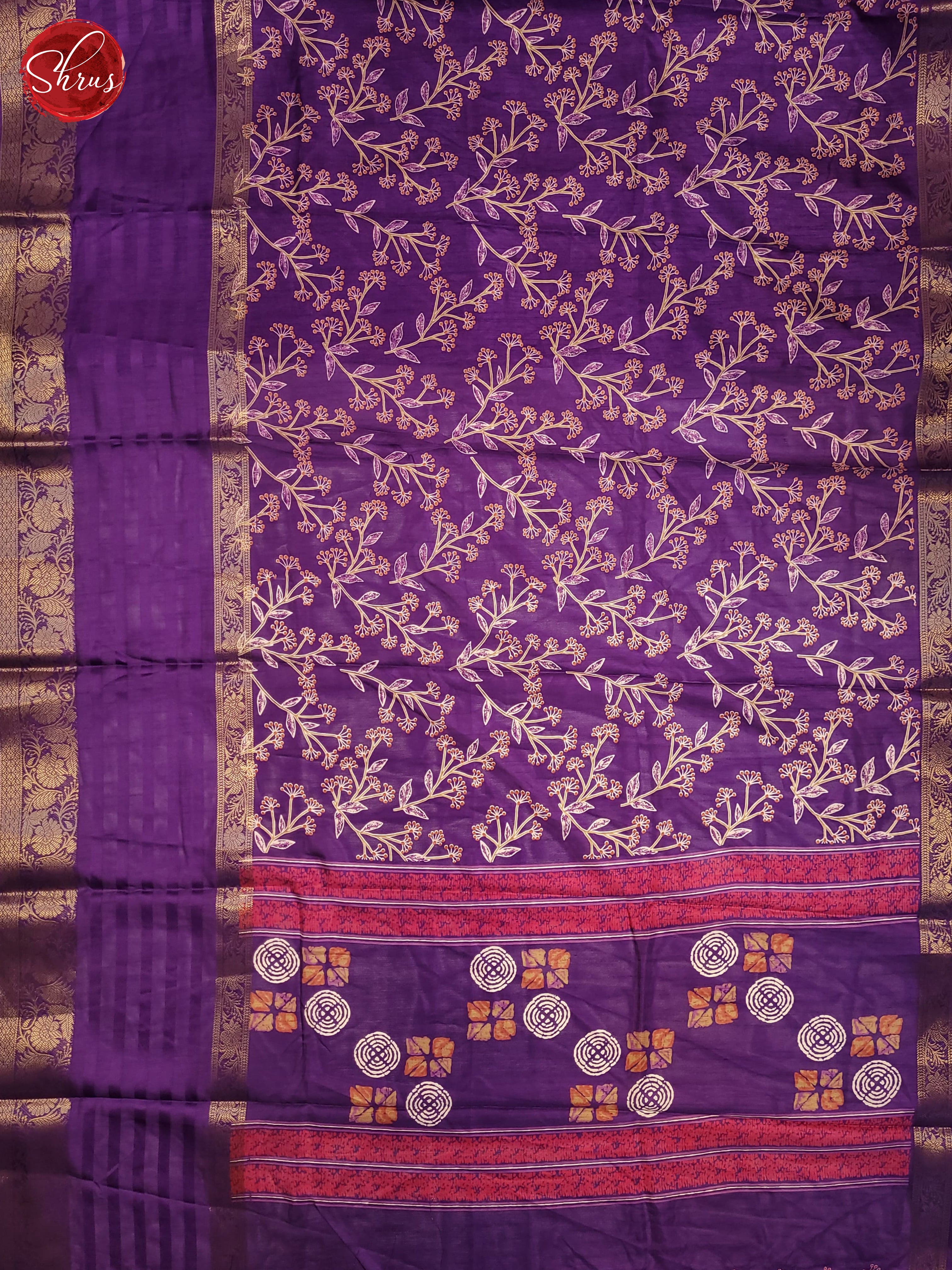 Lavender(Single Toen) - Semi Crepe Saree - Shop on ShrusEternity.com