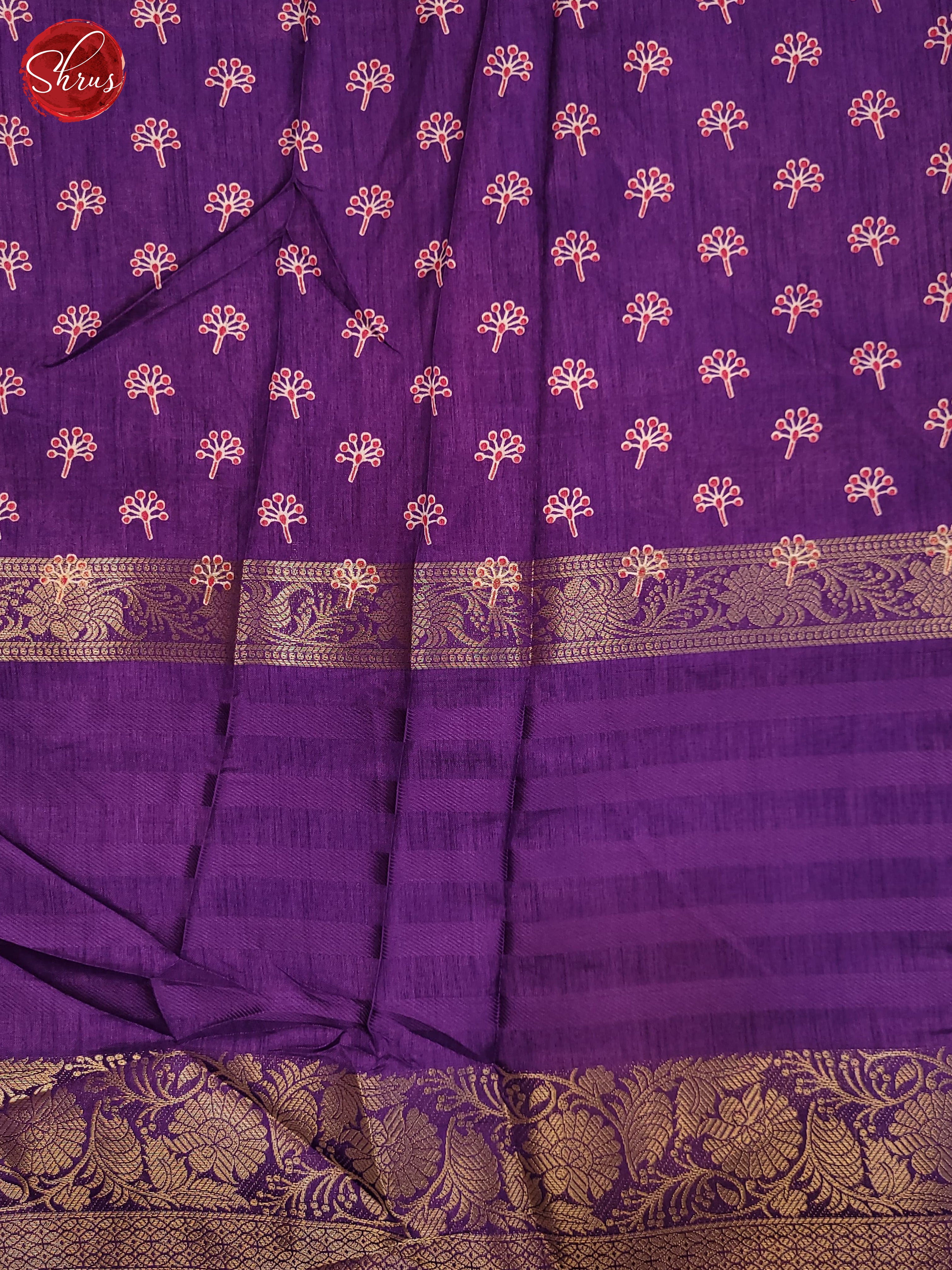 Lavender(Single Toen) - Semi Crepe Saree - Shop on ShrusEternity.com