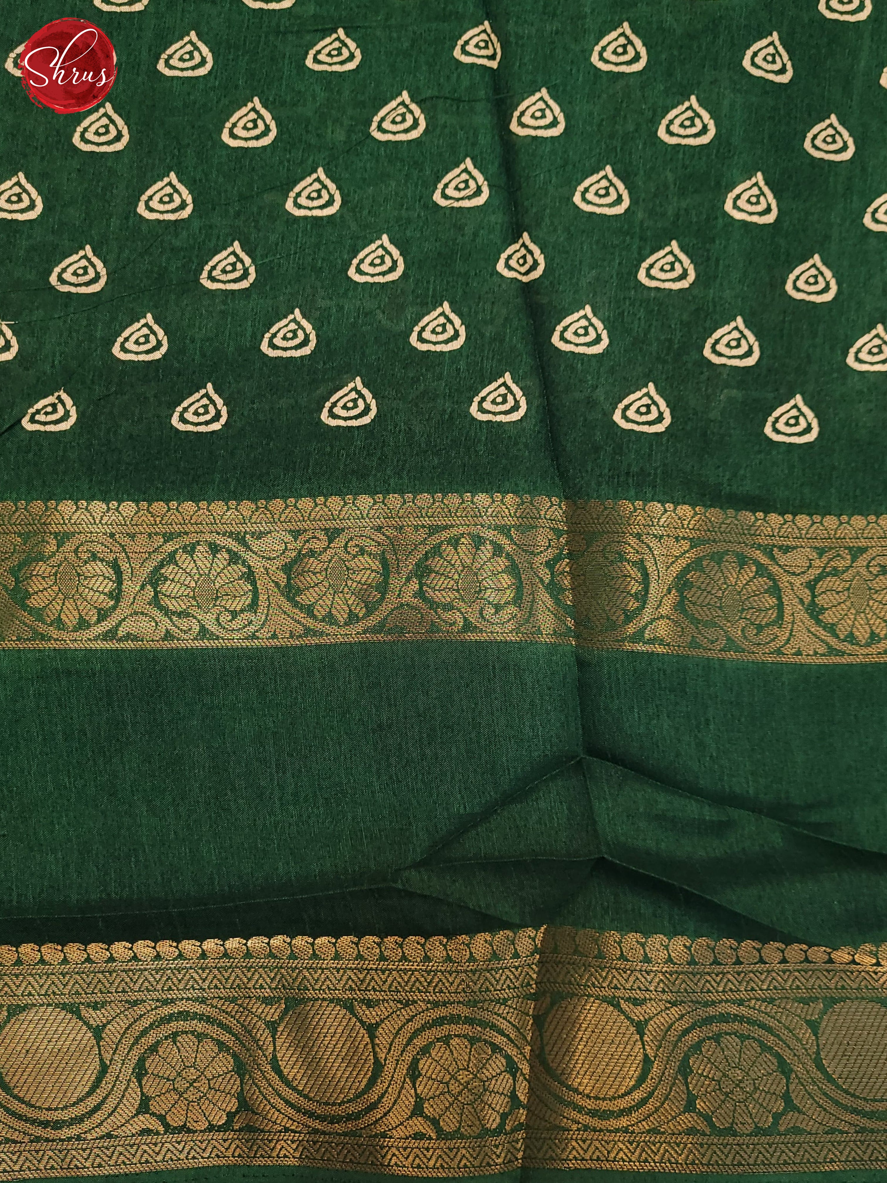 Green(Single Tone) - Semi Crepe Saree - Shop on ShrusEternity.com