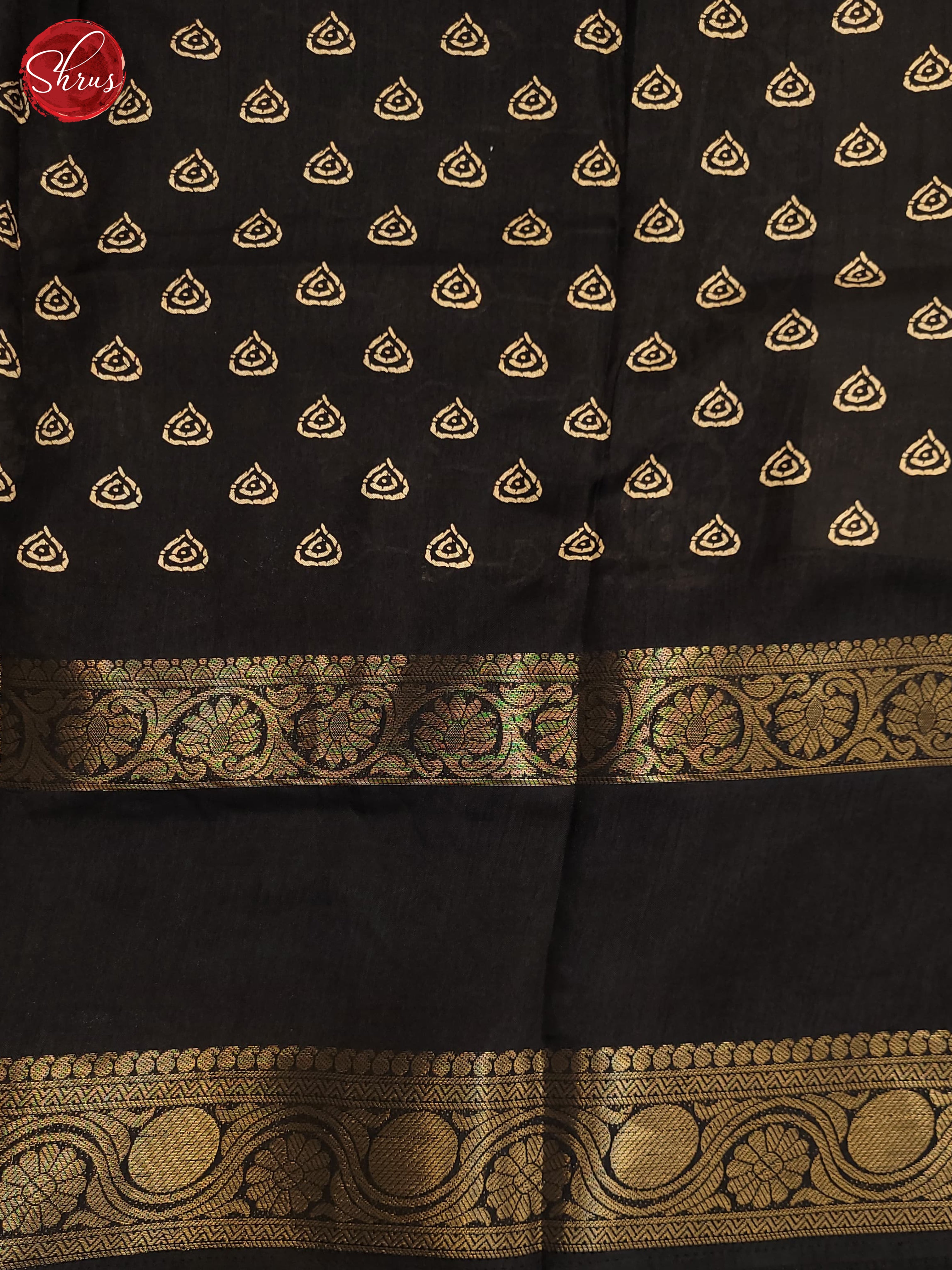 Black(Single Tone) - Semi Crepe Saree - Shop on ShrusEternity.com