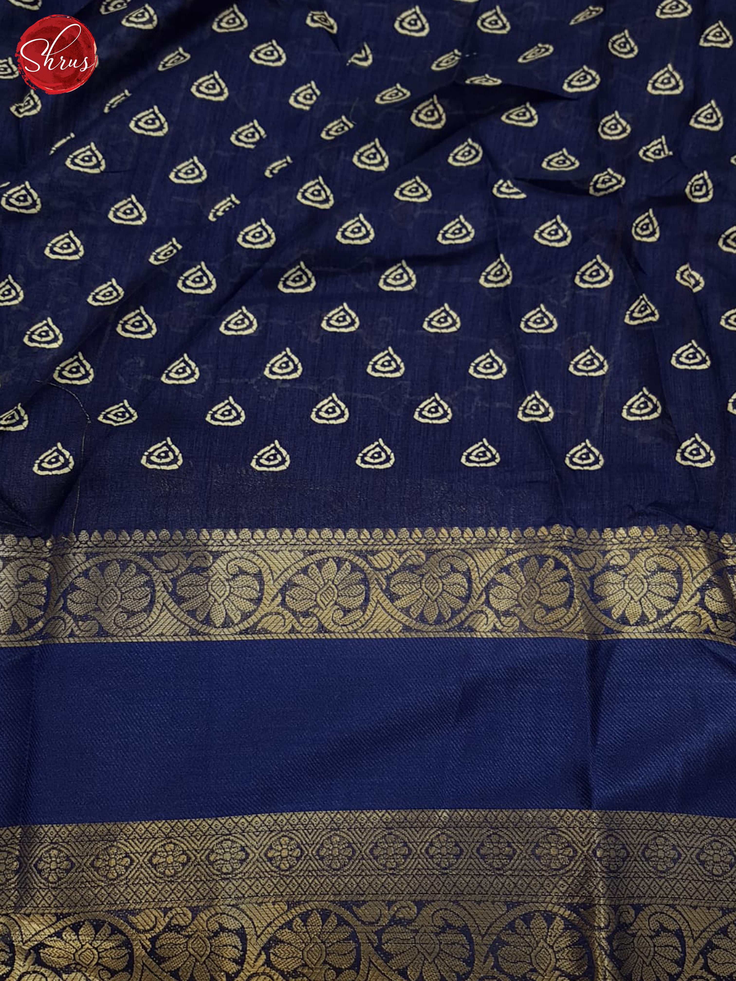 blue(SingleTone) -Semi Crepe Saree - Shop on ShrusEternity.com