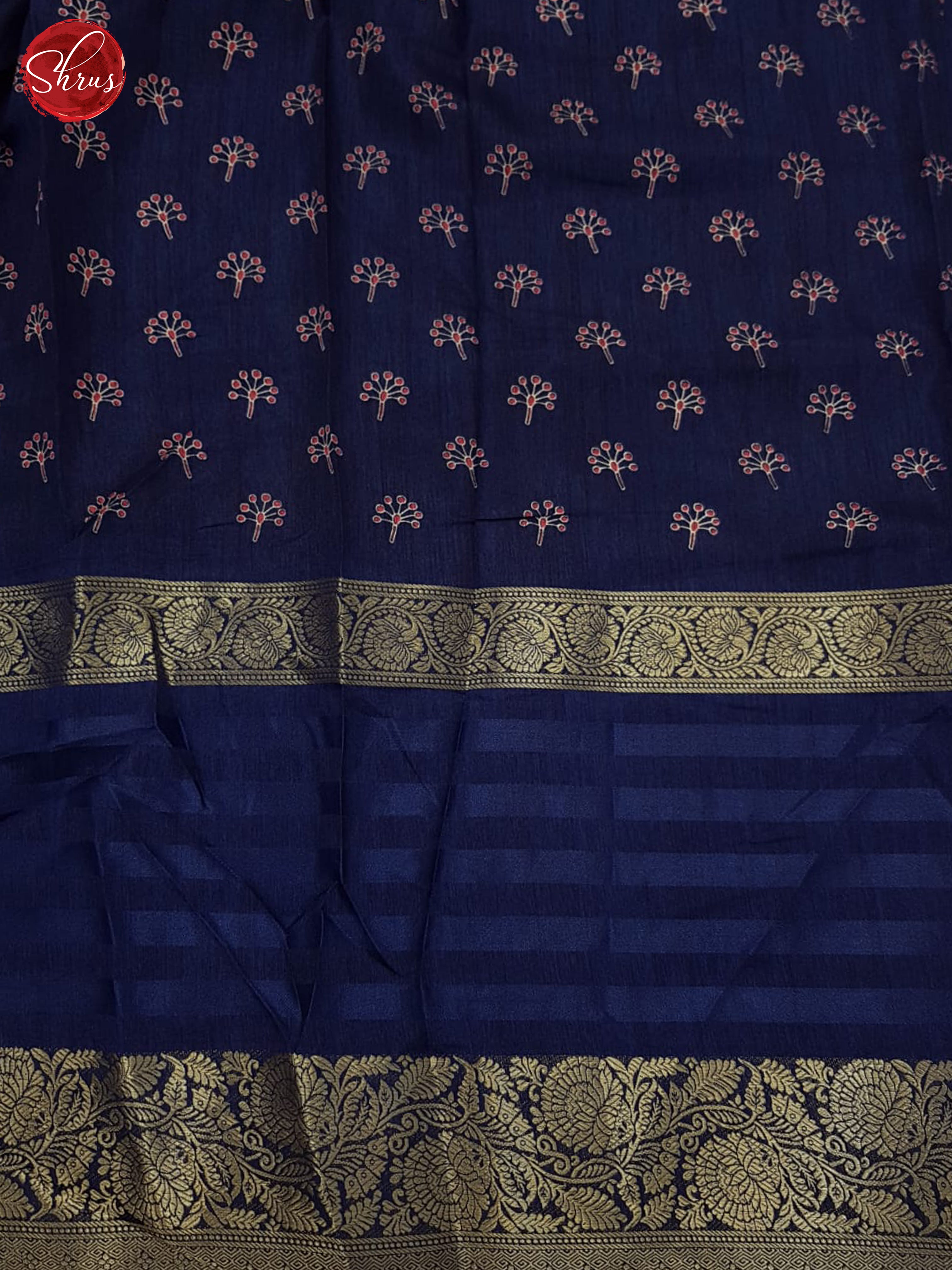 blue(Single Tone)- Semi Crepe Saree - Shop on ShrusEternity.com