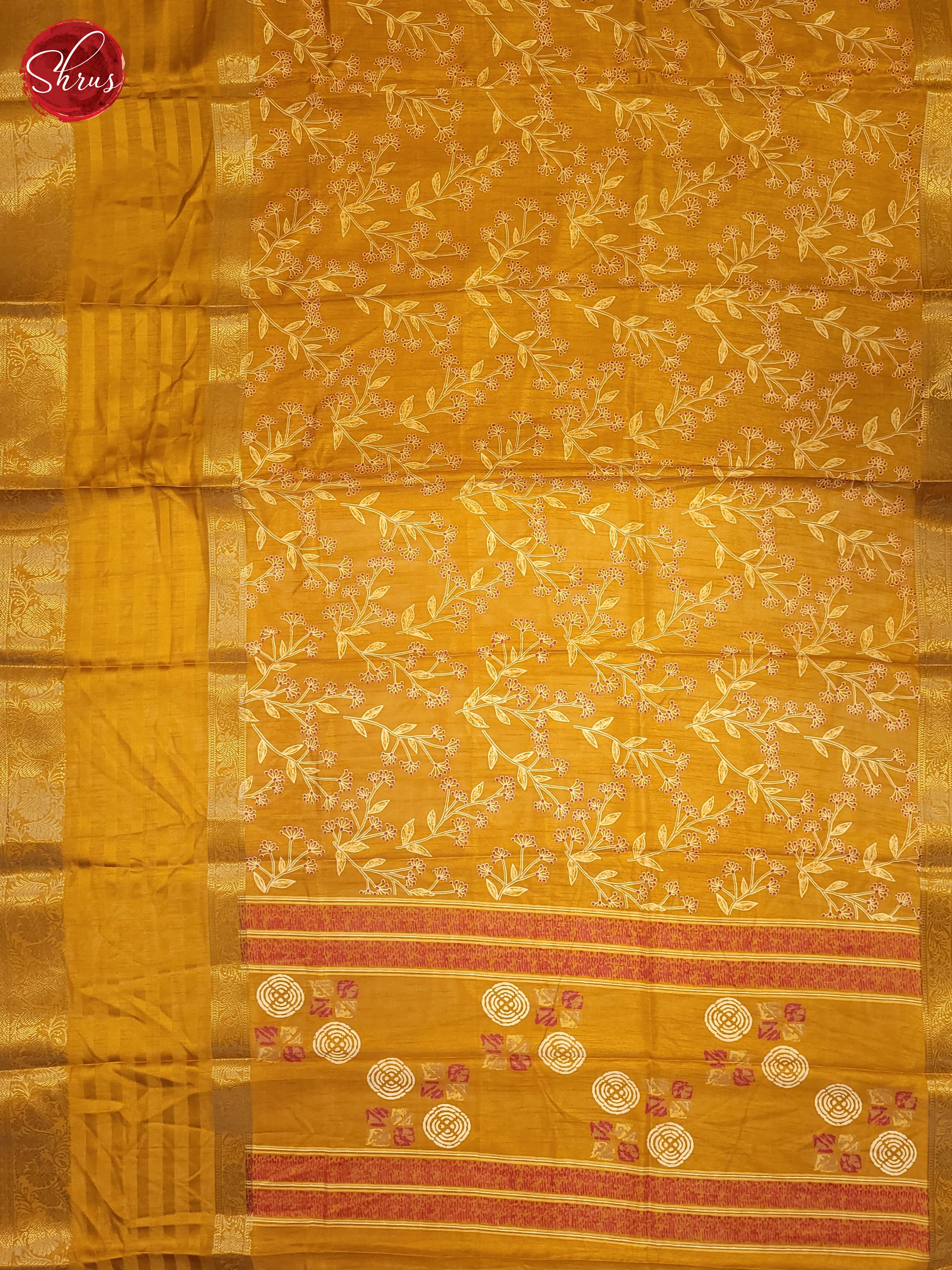 Mustard(Single Tone)- Semi Crepe saree - Shop on ShrusEternity.com